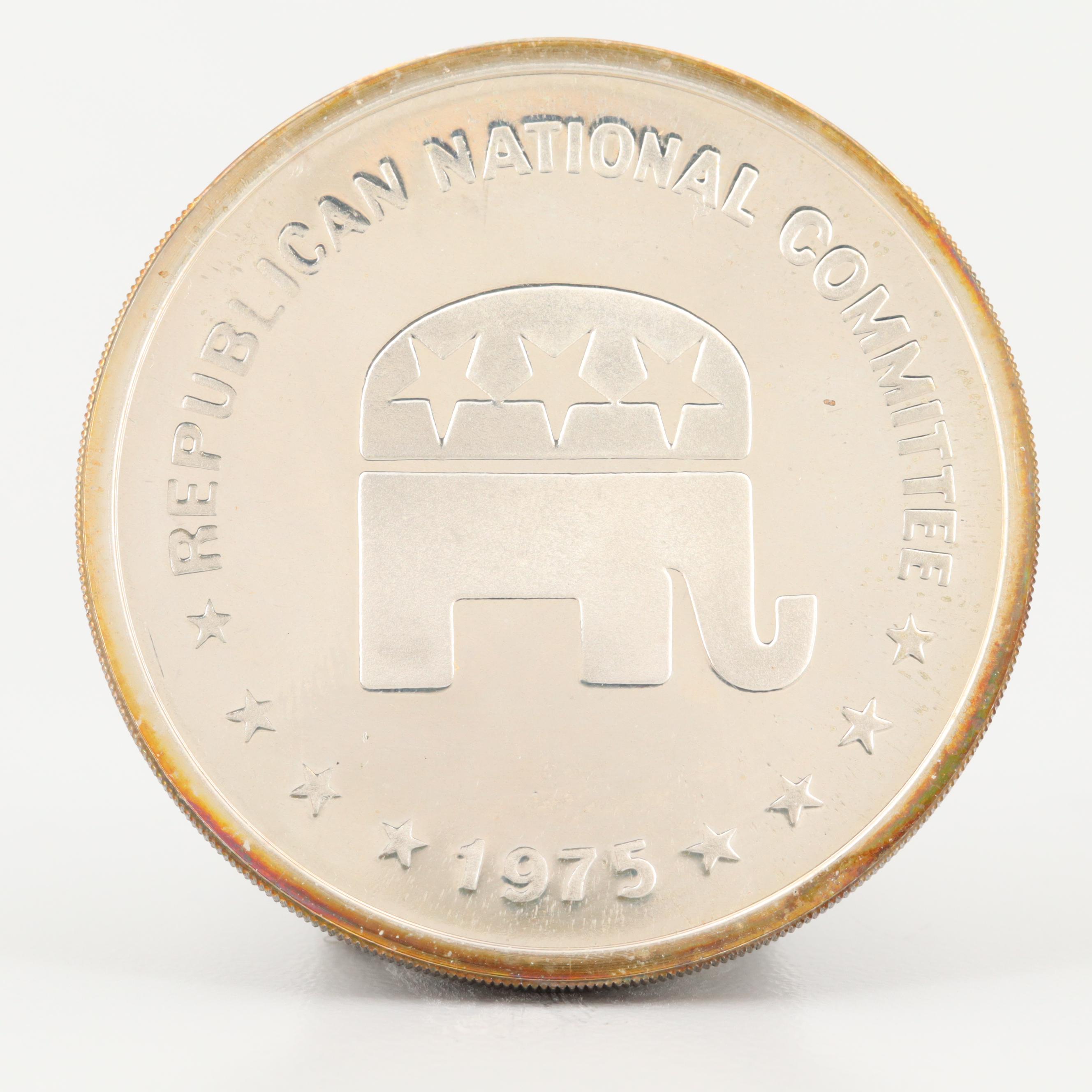 1975 Republican National Convention Gerald Ford Commemorative Silver Medal