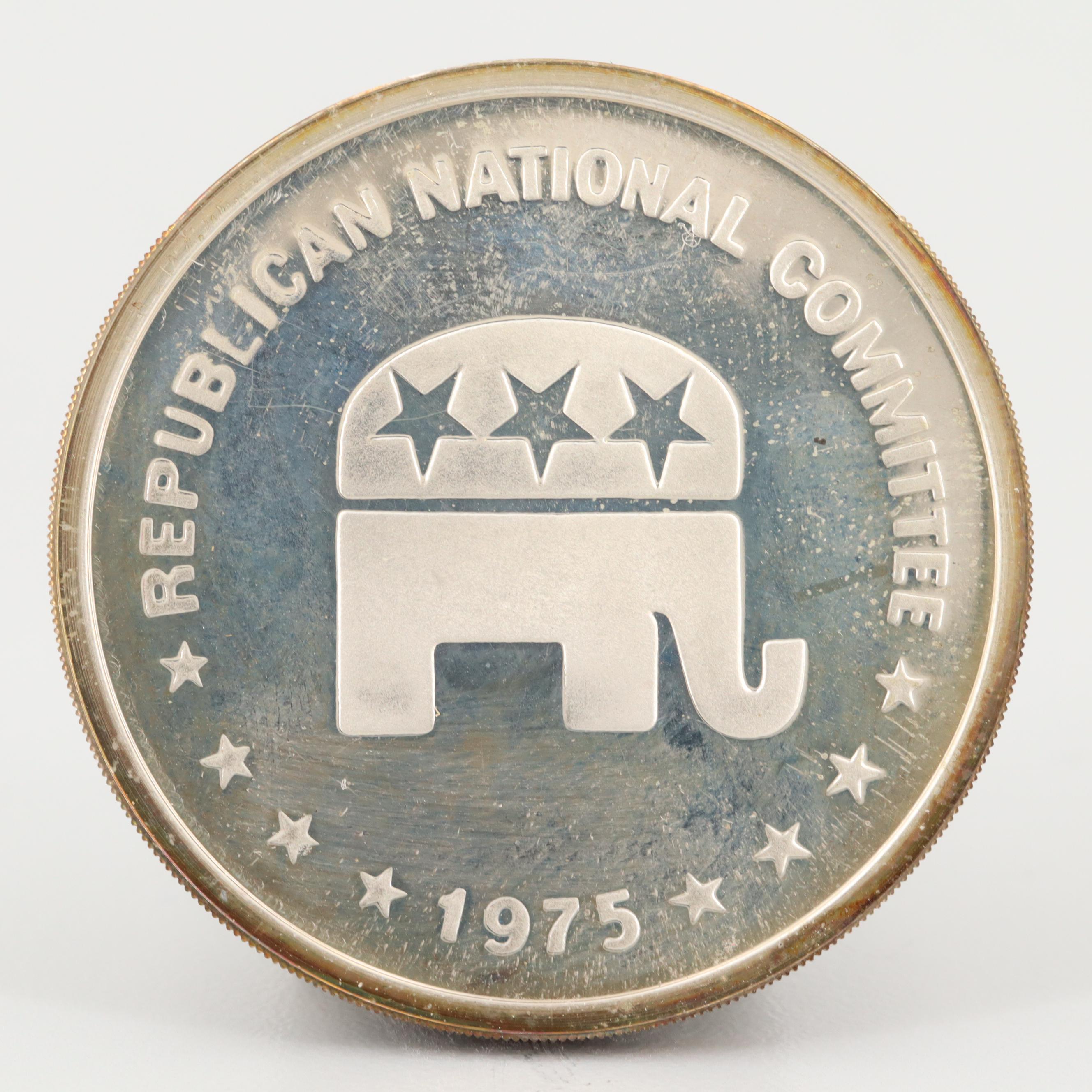 1975 Republican National Convention Gerald Ford Commemorative Silver Medal
