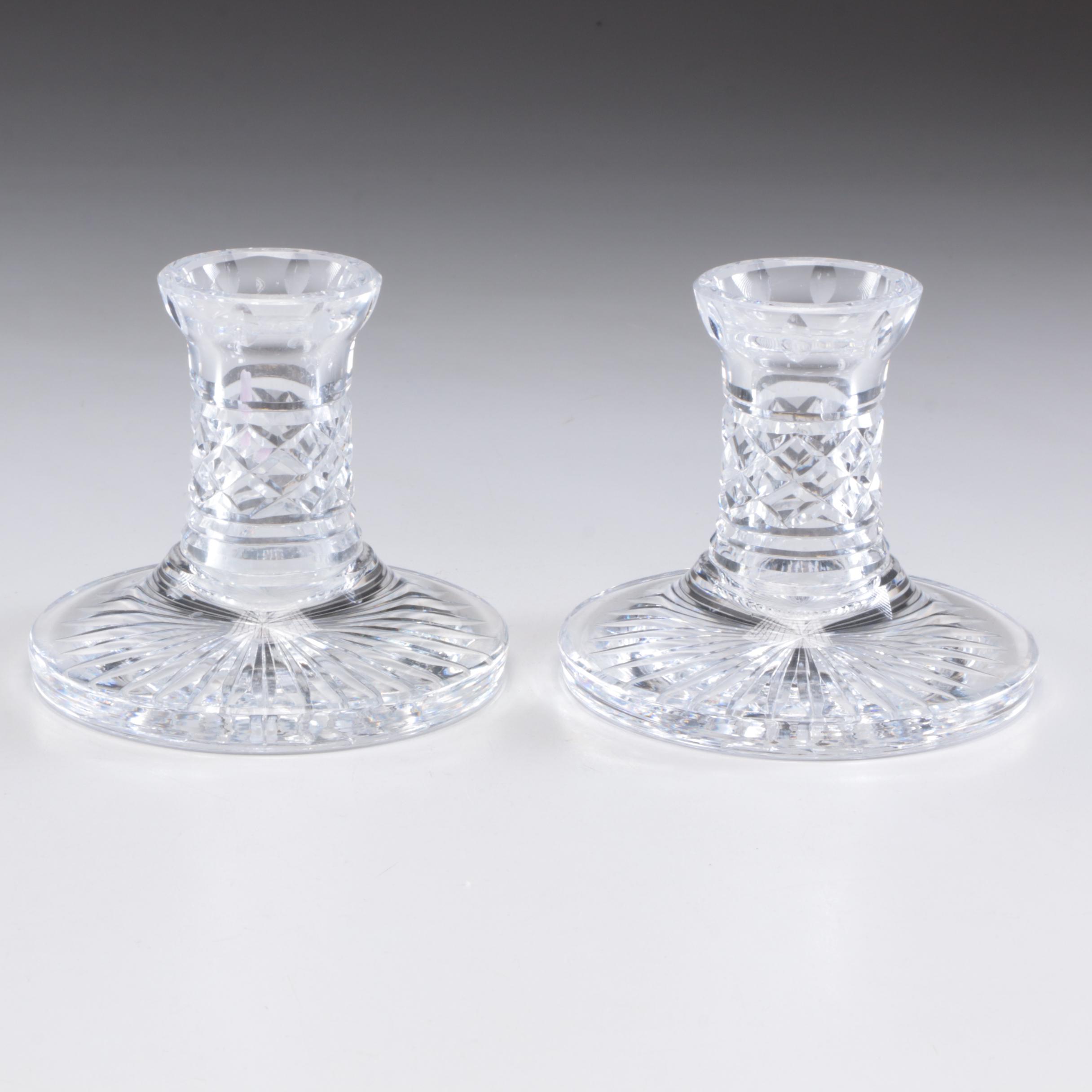Waterford Crystal Candle Holders, Mid to Late 20th Century
