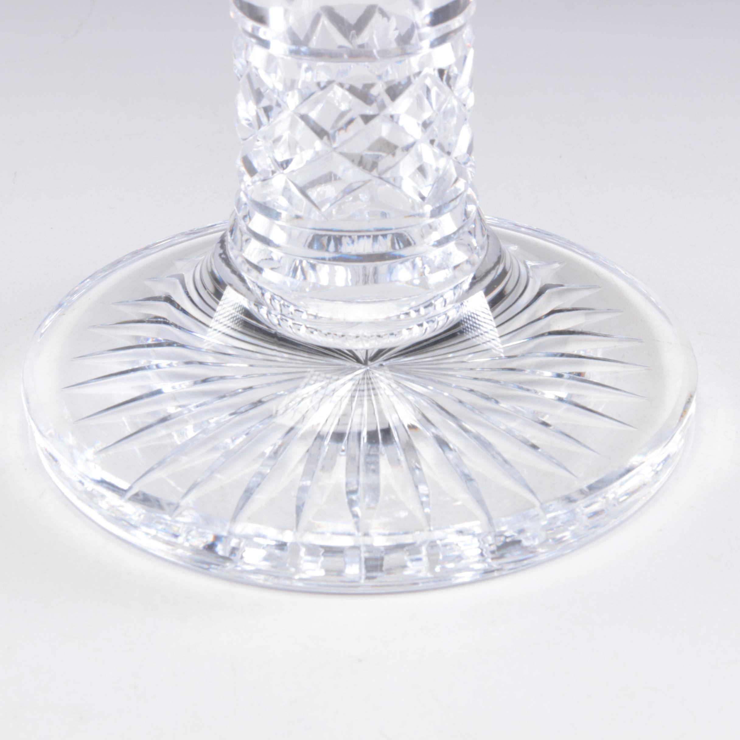 Waterford Crystal Candle Holders, Mid to Late 20th Century