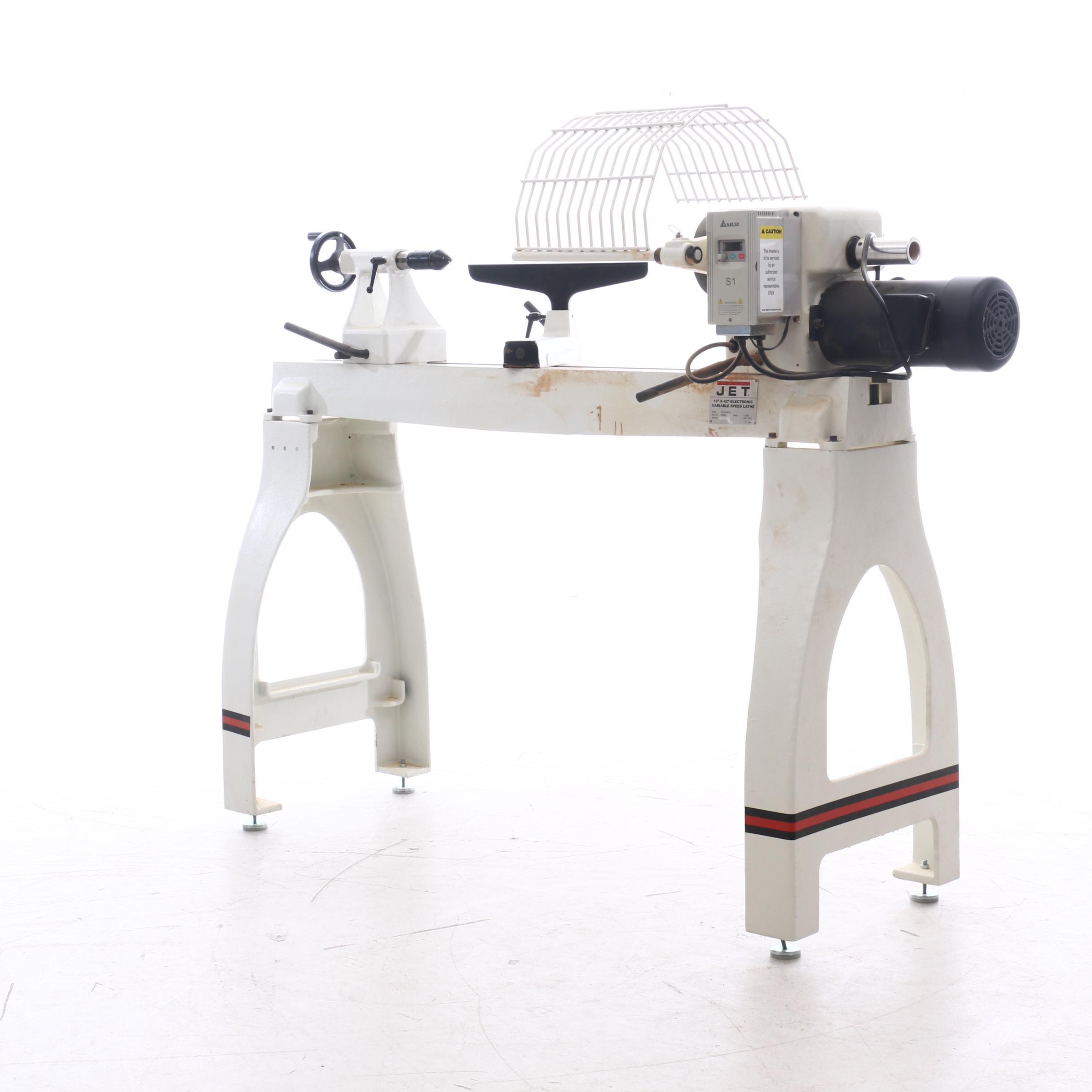 JET Electric Variable Speed Lathe Model JWL-1642EVS