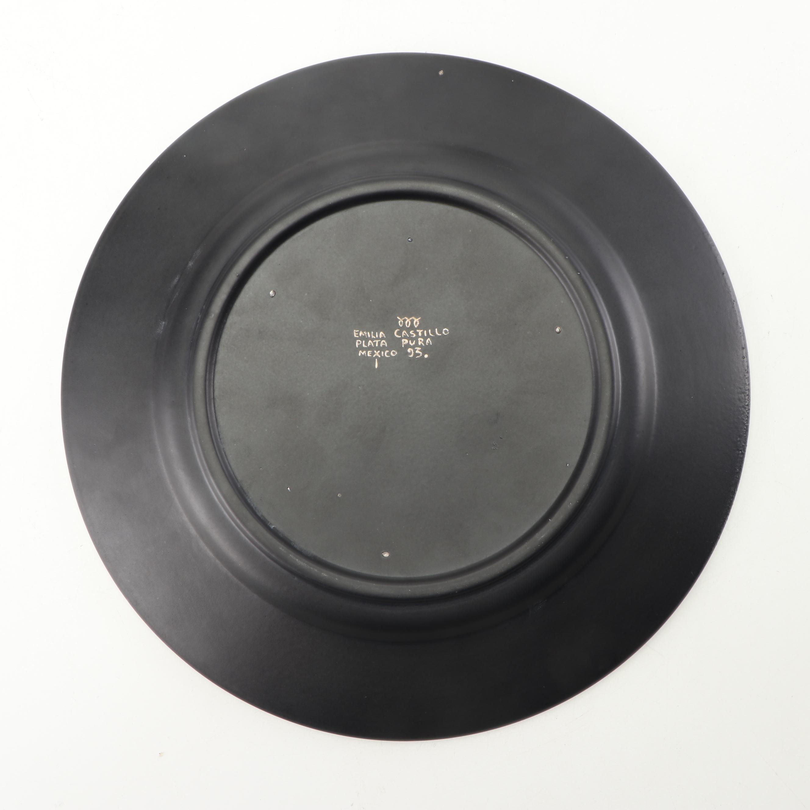 Emilia Castillo Mexican Porcelain Dinnerware with Silver Overlay