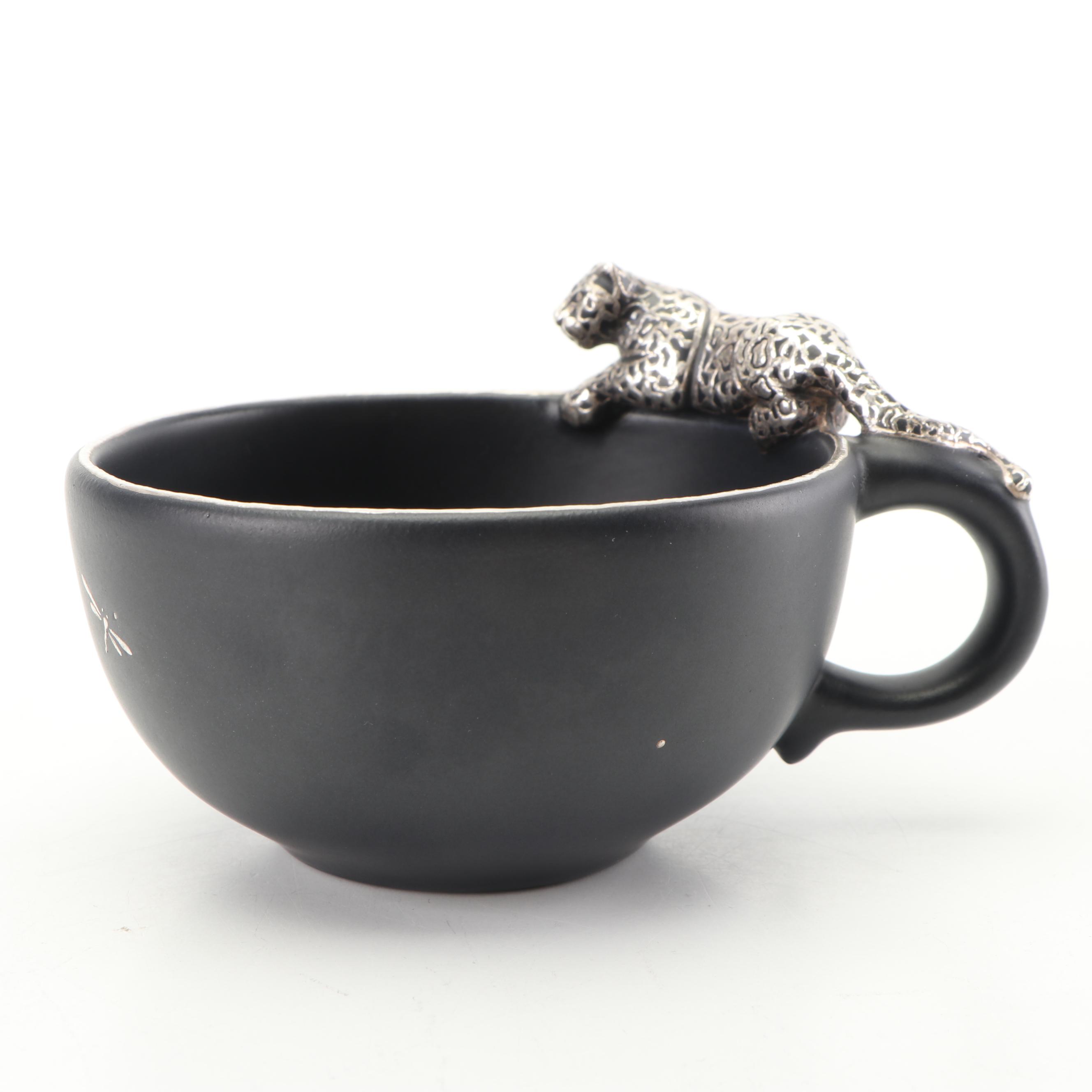 Emilia Castillo Mexican Porcelain Dinnerware with Silver Overlay