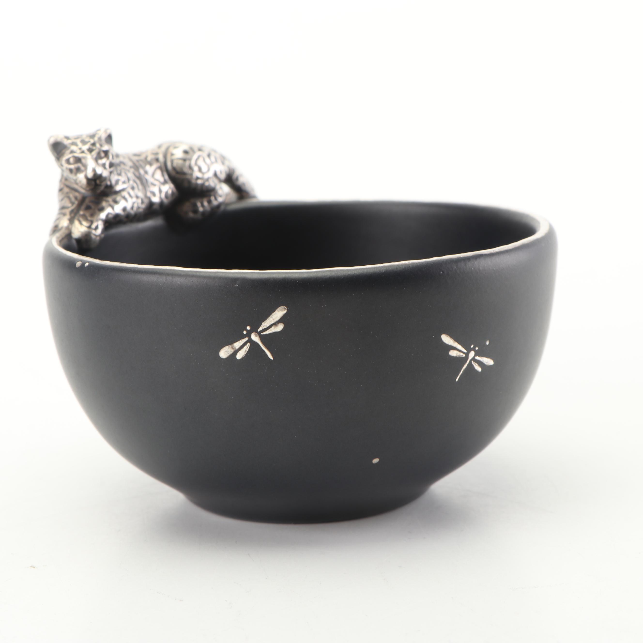 Emilia Castillo Mexican Porcelain Dinnerware with Silver Overlay