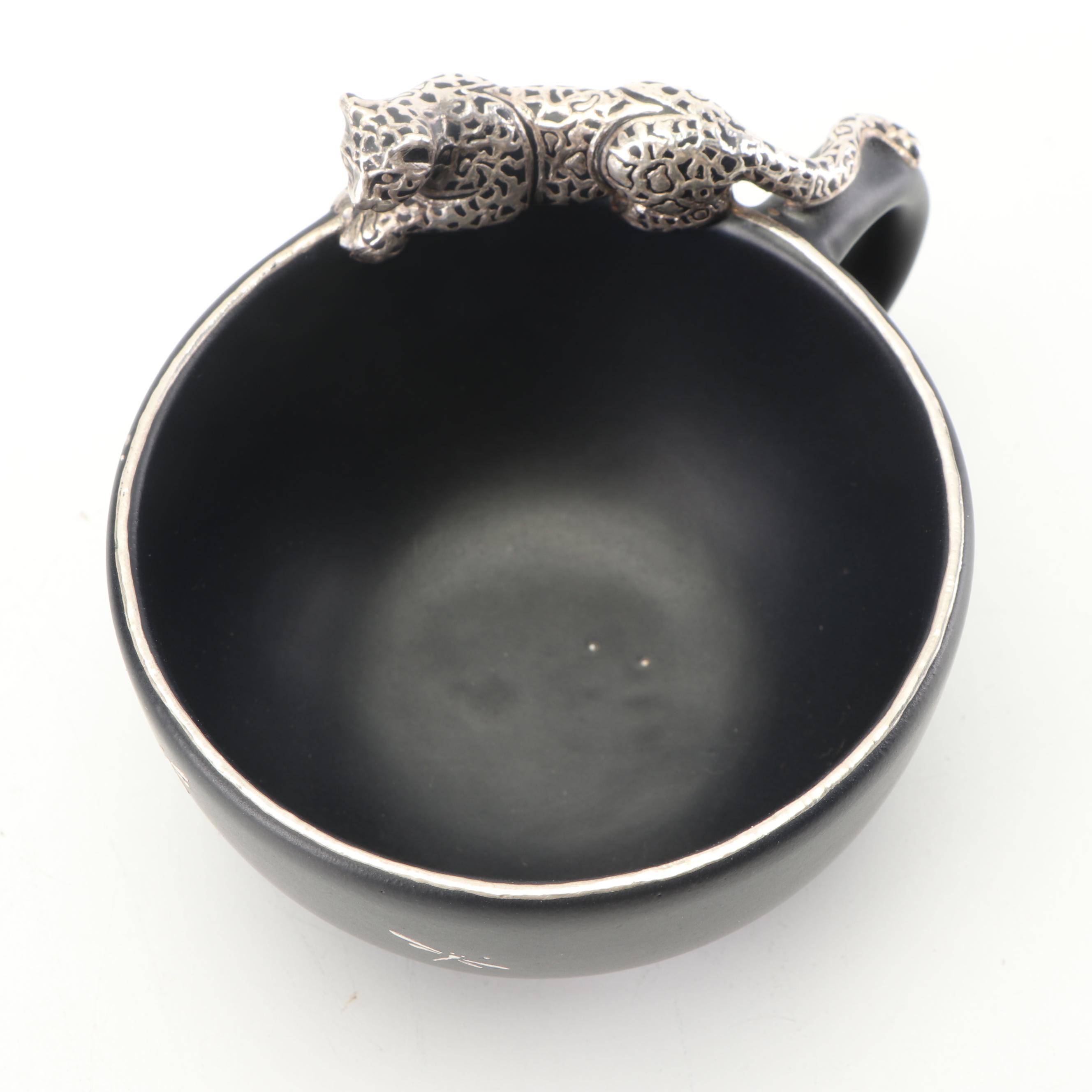 Emilia Castillo Mexican Porcelain Dinnerware with Silver Overlay