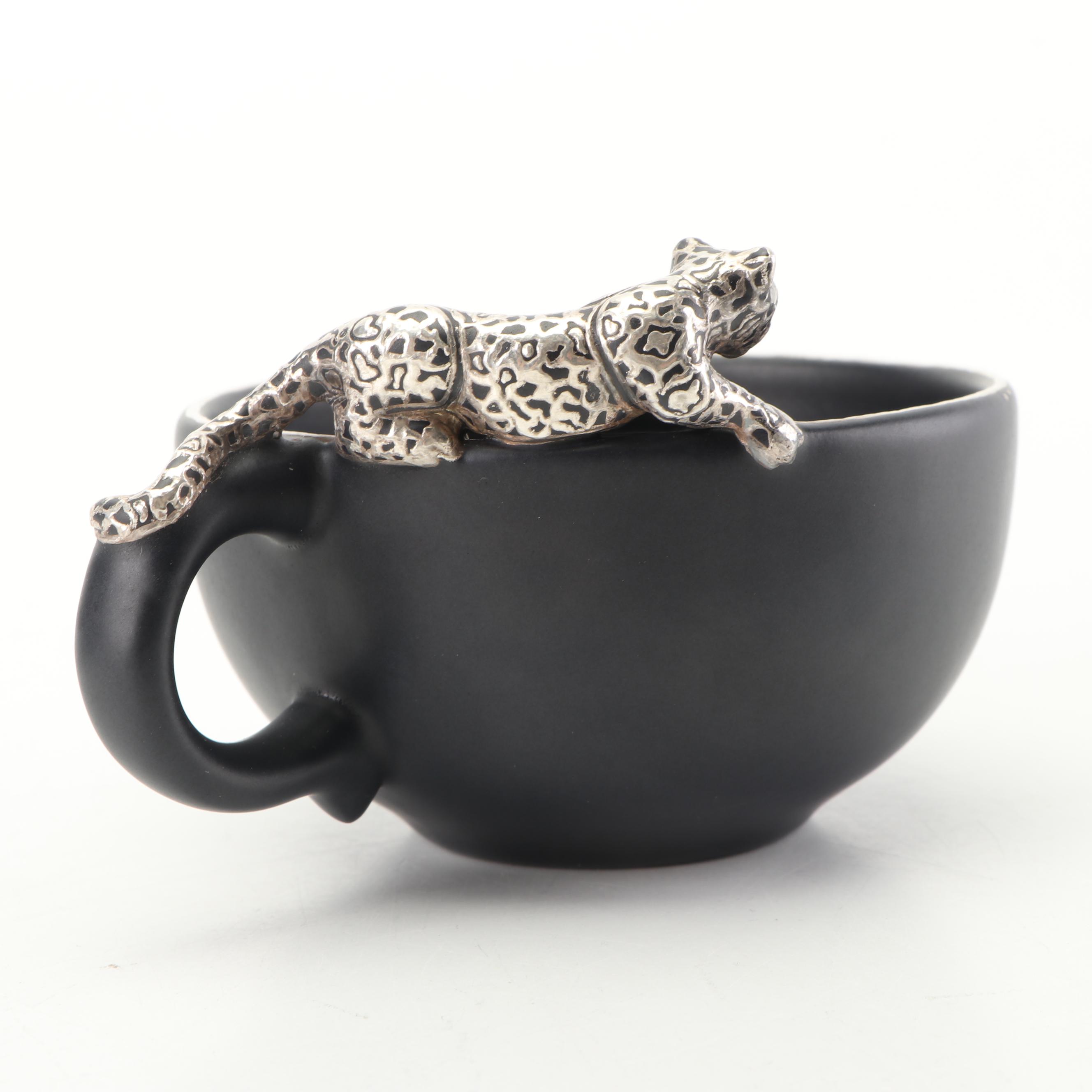 Emilia Castillo Mexican Porcelain Dinnerware with Silver Overlay