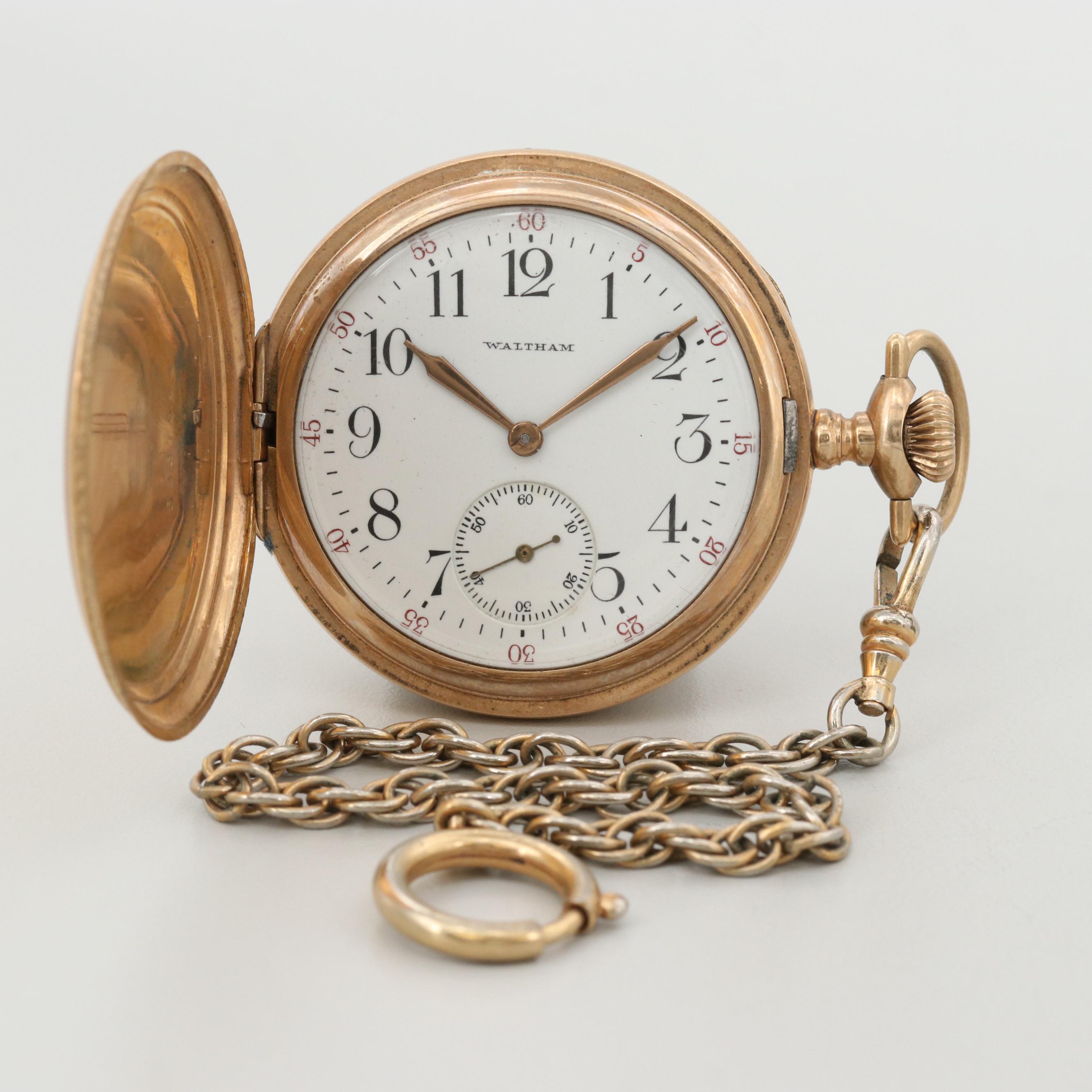 Antique Waltham Gold Filled Pocket Watch, 1912