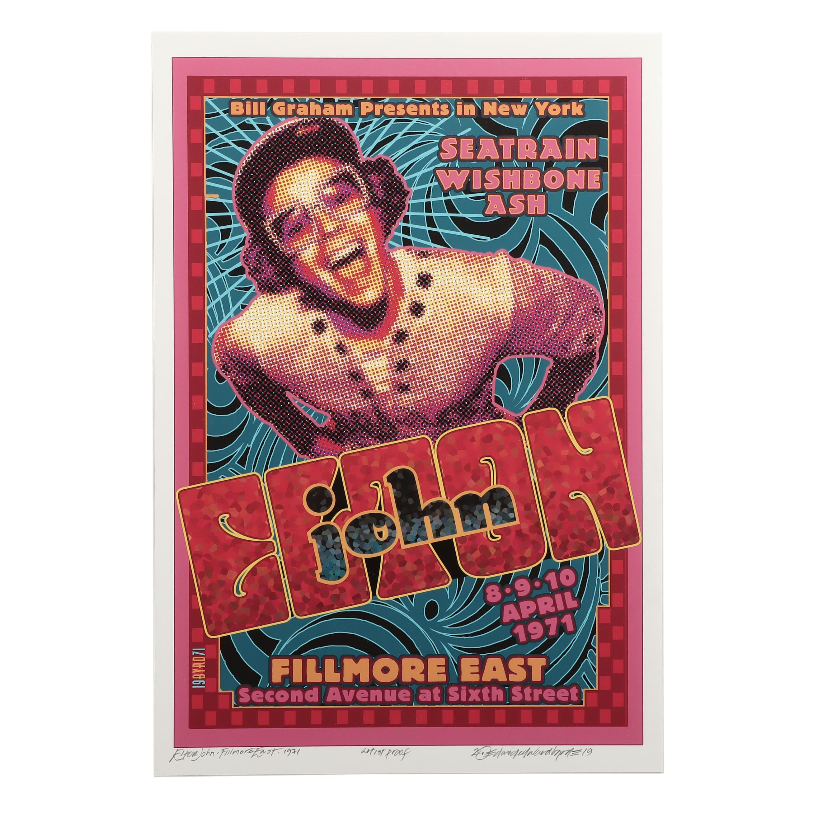 David Edward Byrd Giclee Print of Elton John Concert Poster