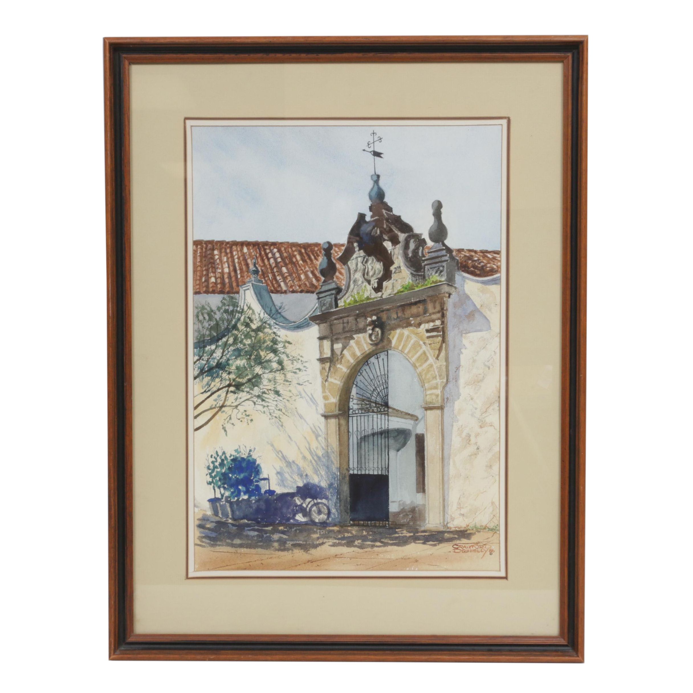 Crawford Donnelly Watercolor Painting "Spanish Gate"