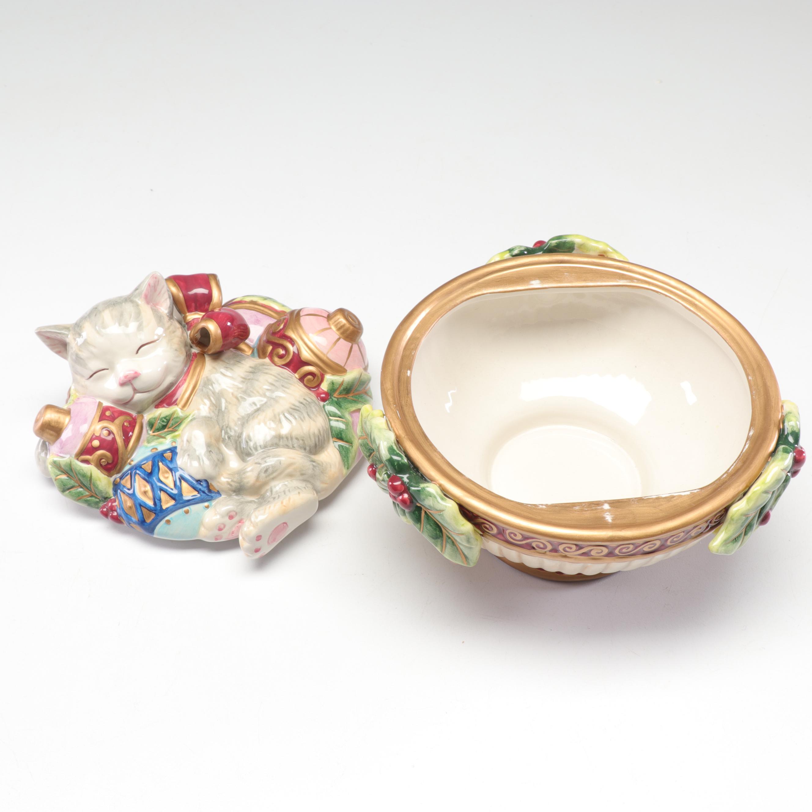 Fitz and Floyd Classics "Renaissance" Christmas Serving Dishes