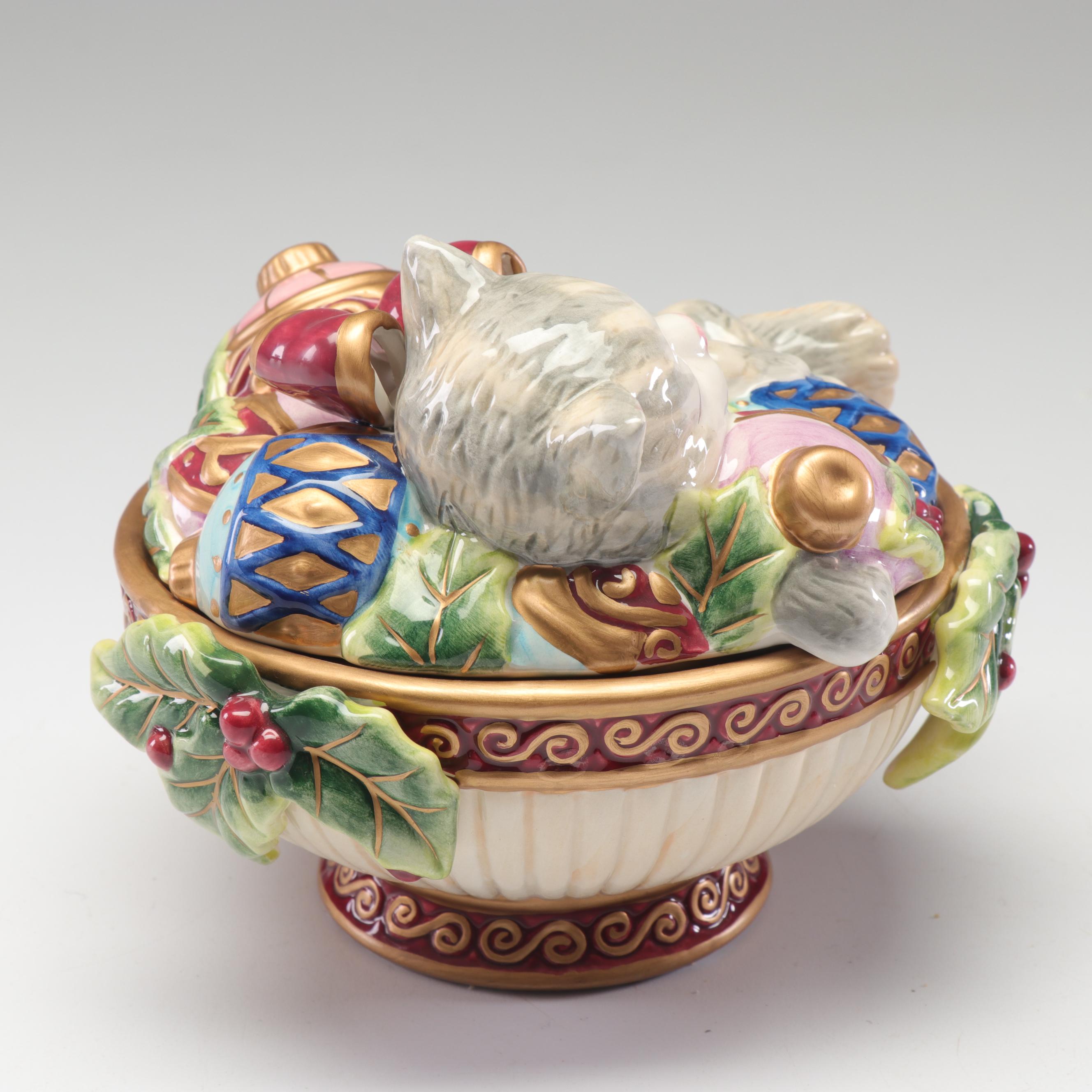 Fitz and Floyd Classics "Renaissance" Christmas Serving Dishes