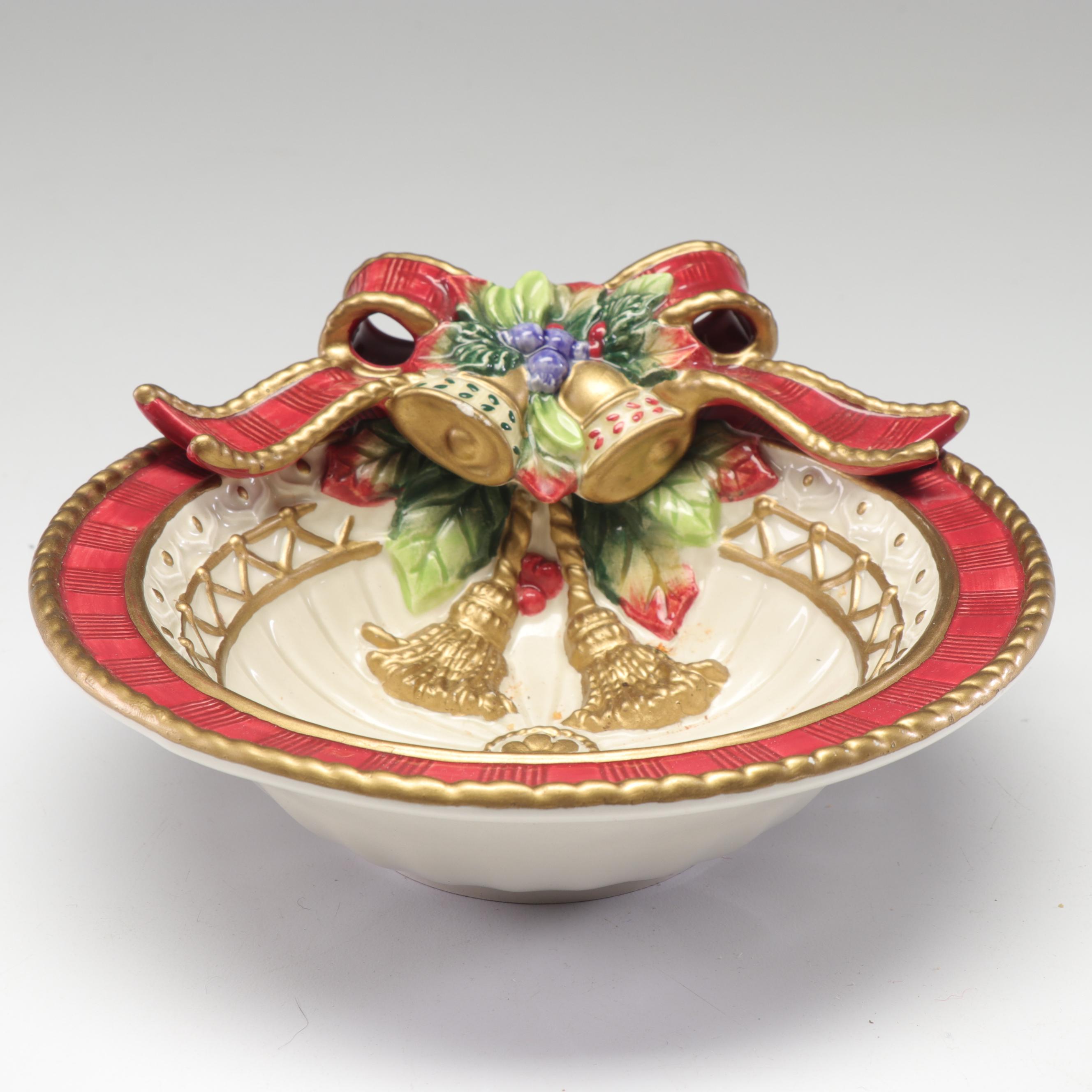 Fitz and Floyd Classics "Renaissance" Christmas Serving Dishes