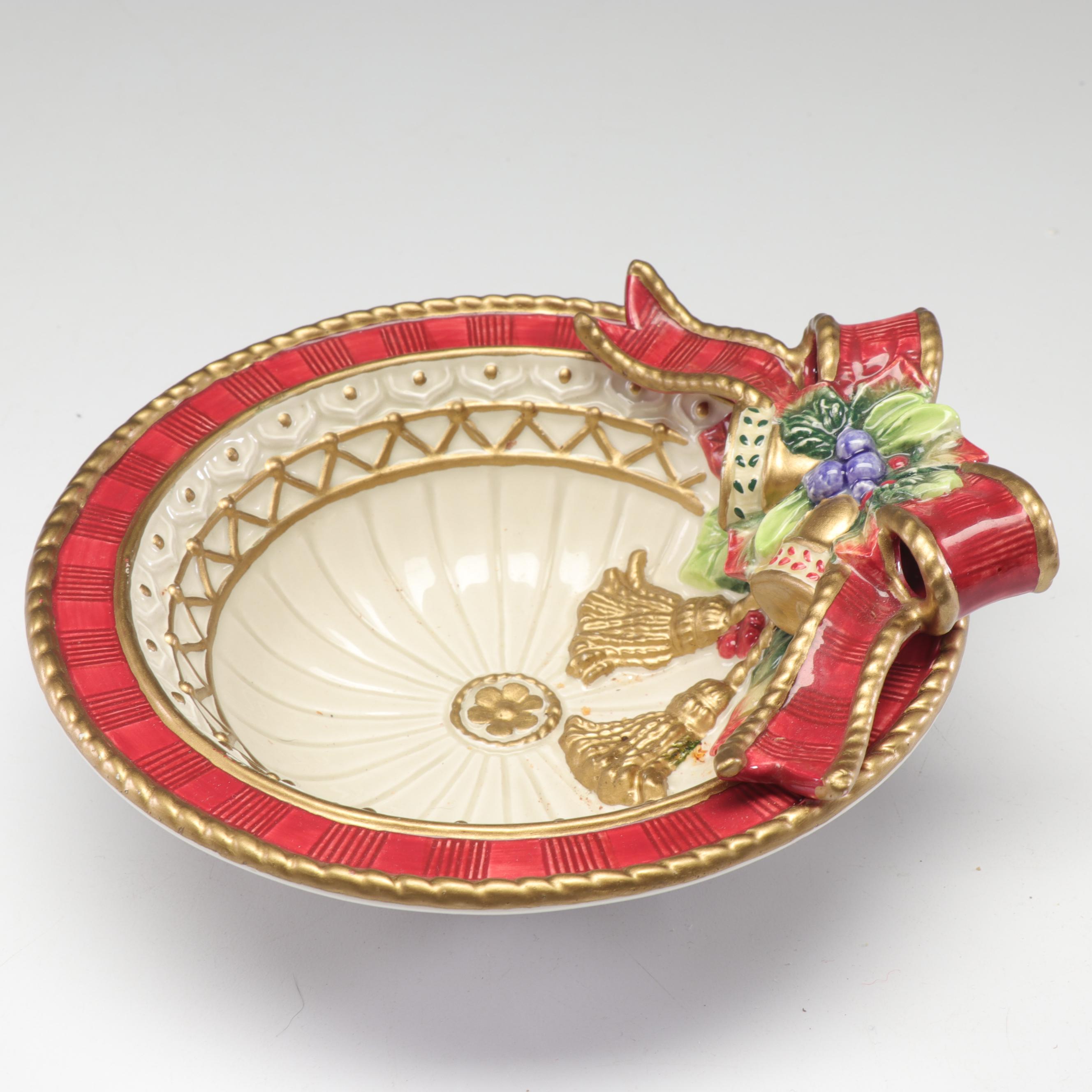 Fitz and Floyd Classics "Renaissance" Christmas Serving Dishes