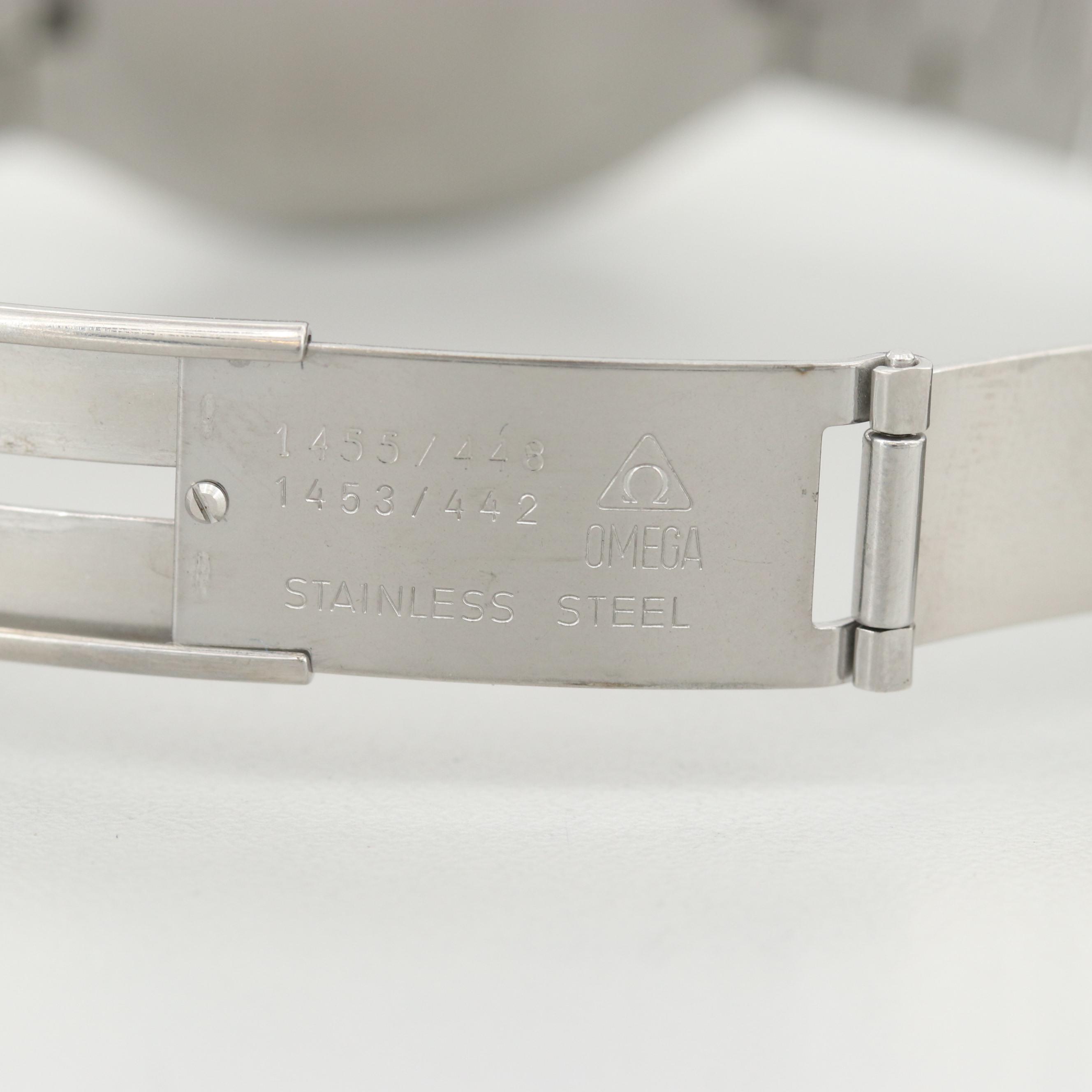 Vintage Omega Seamaster Polaris Two Tone Quartz Watch With Day and Date