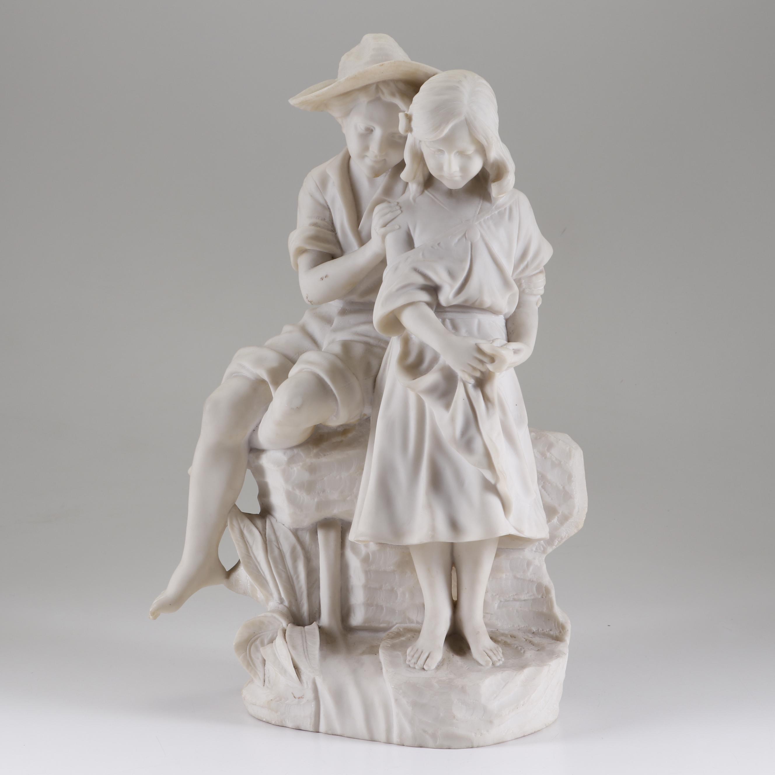 Cultured Alabaster Figural Sculpture