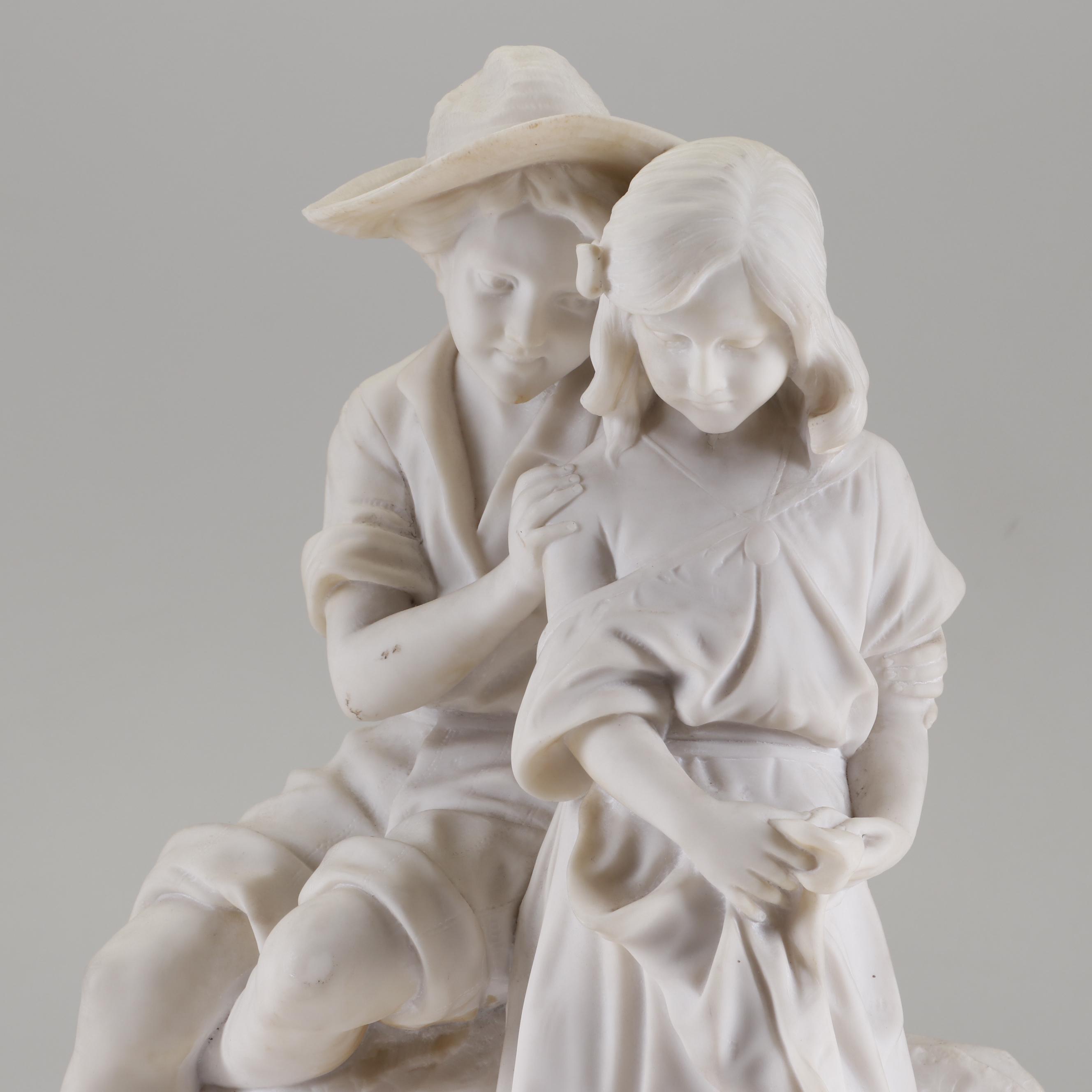 Cultured Alabaster Figural Sculpture