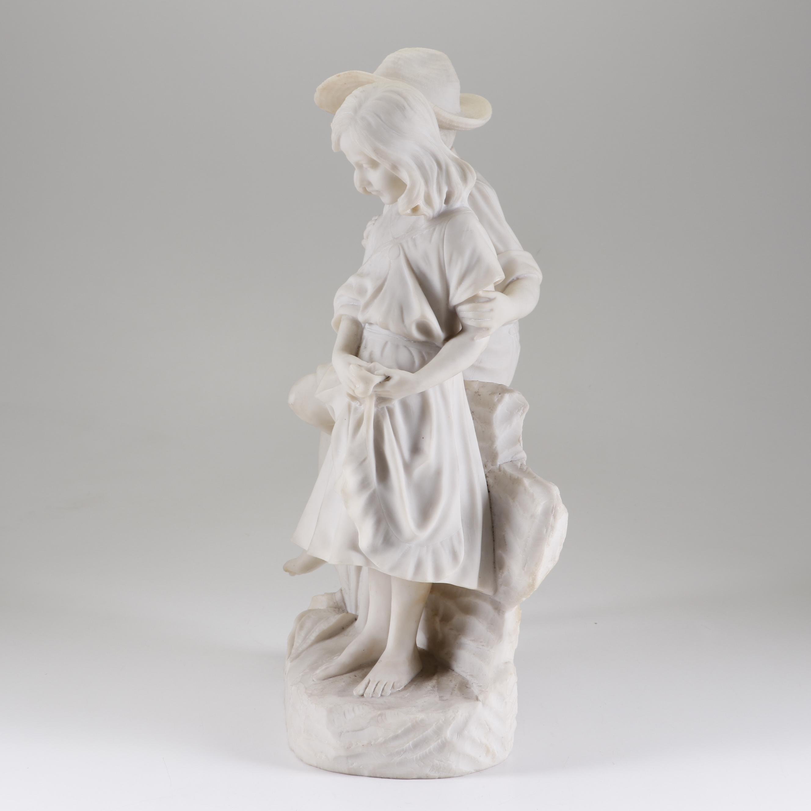 Cultured Alabaster Figural Sculpture