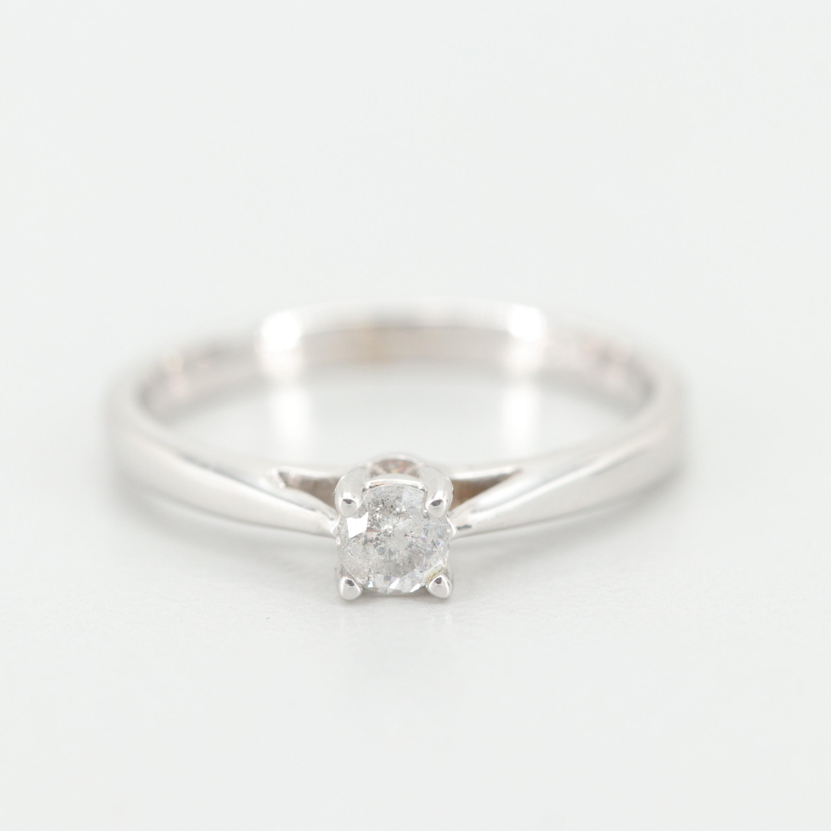 14K White Gold Diamond Ring