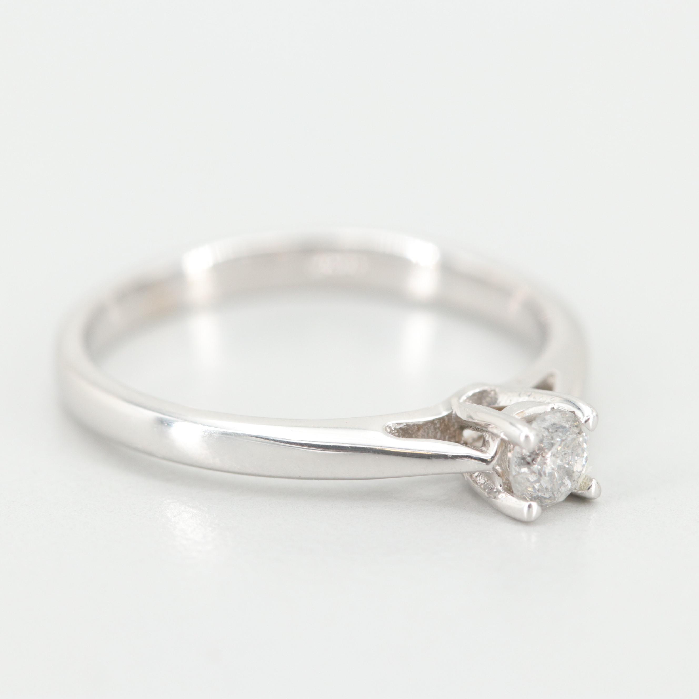 14K White Gold Diamond Ring