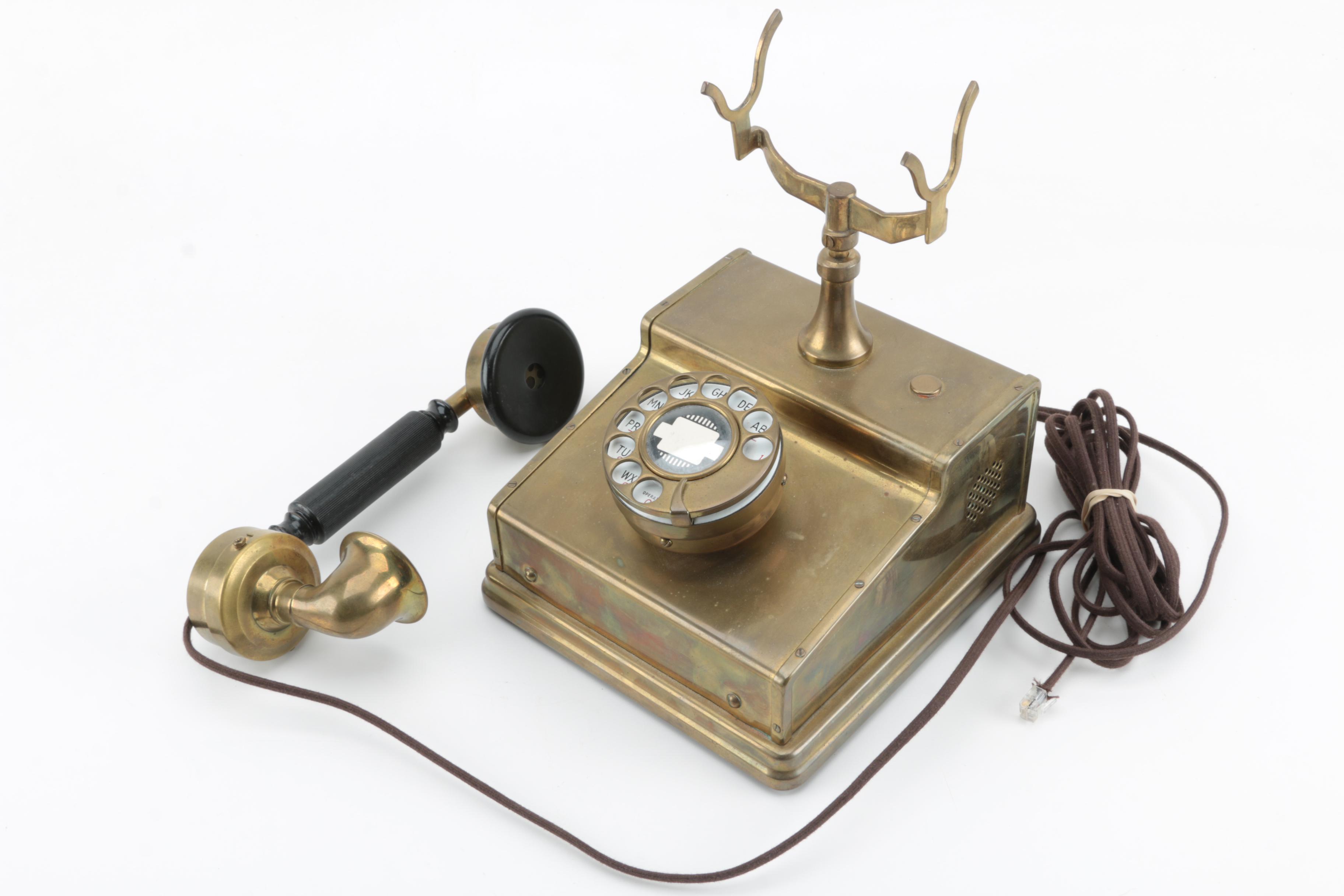 Restored Art Deco Rotary Telephones Including Kellogg and Teprina, Early 20th C