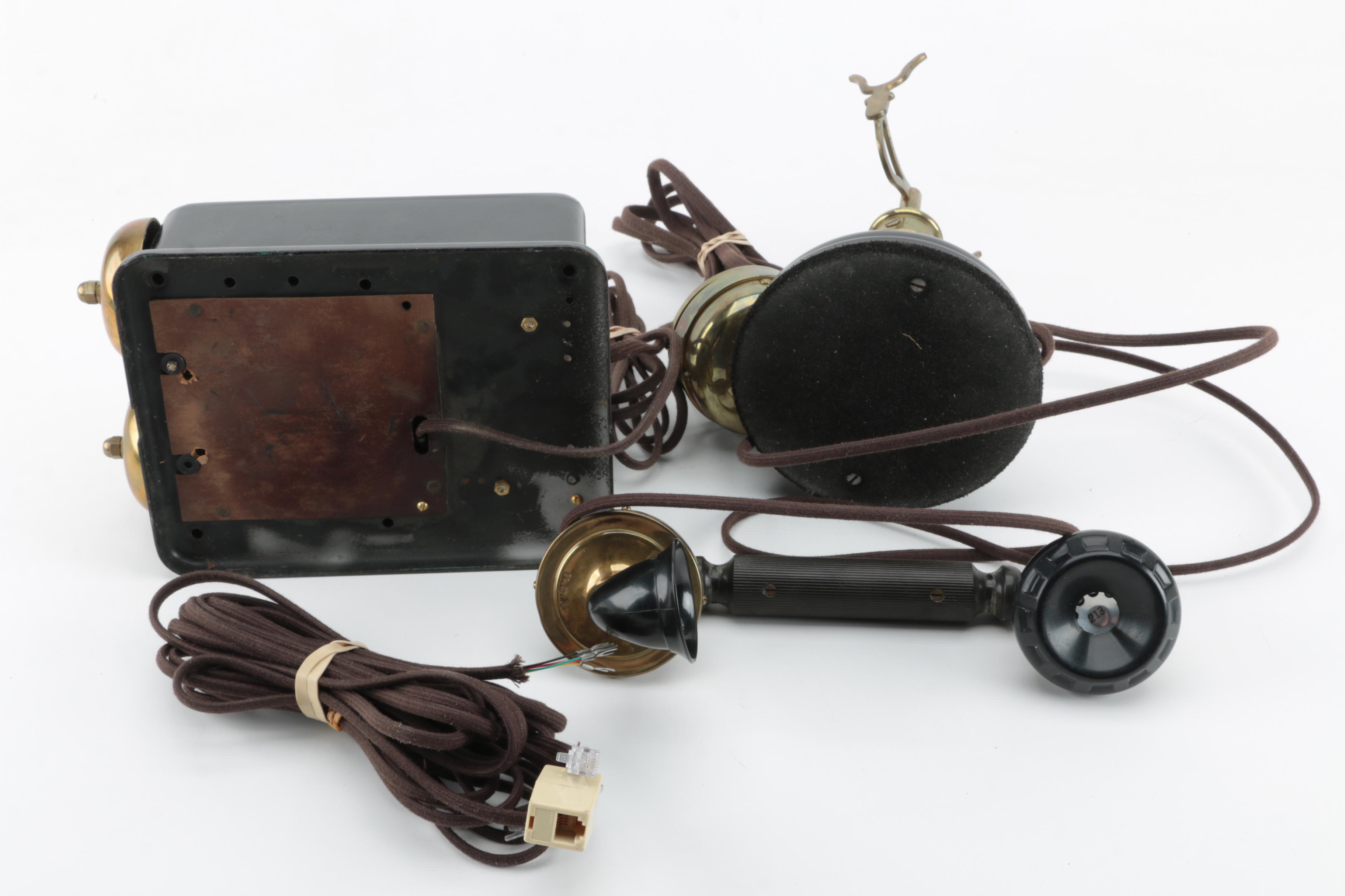 Restored Art Deco Rotary Telephones Including Kellogg and Teprina, Early 20th C