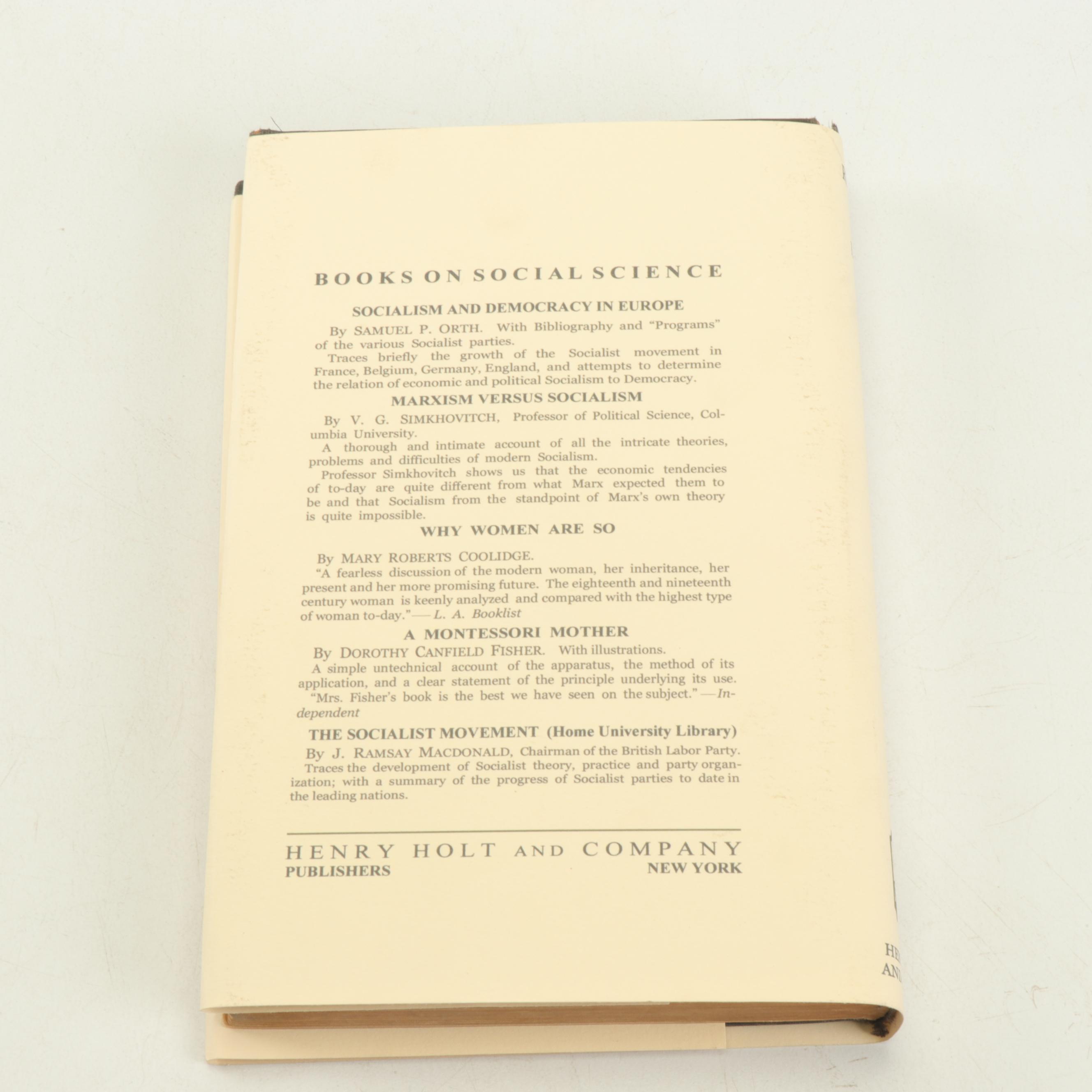 1920 First American Edition "Relativity" by Albert Einstein