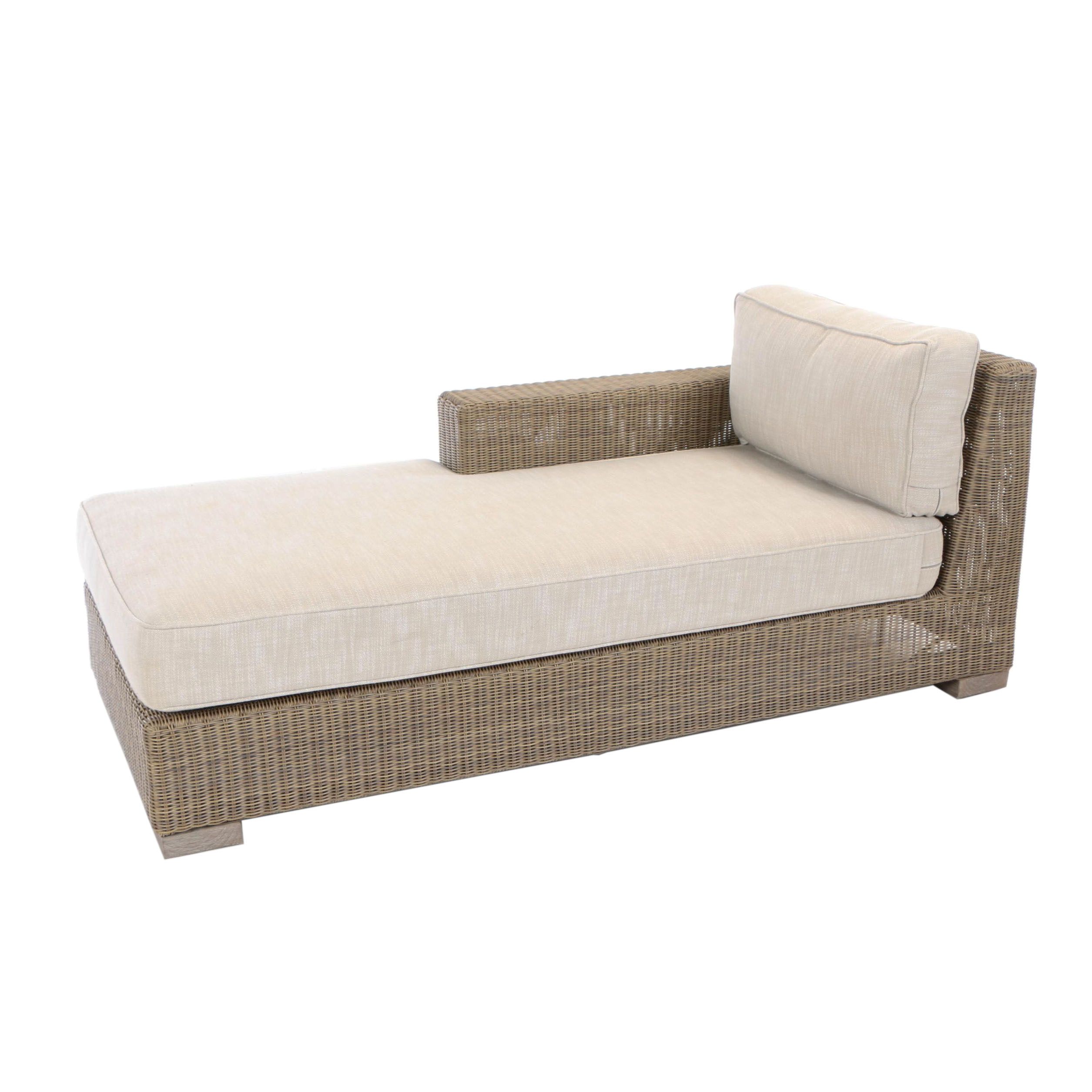 Restoration Hardware, All-Weather Wicker "Biscayne Luxe" Patio Chaise Lounge