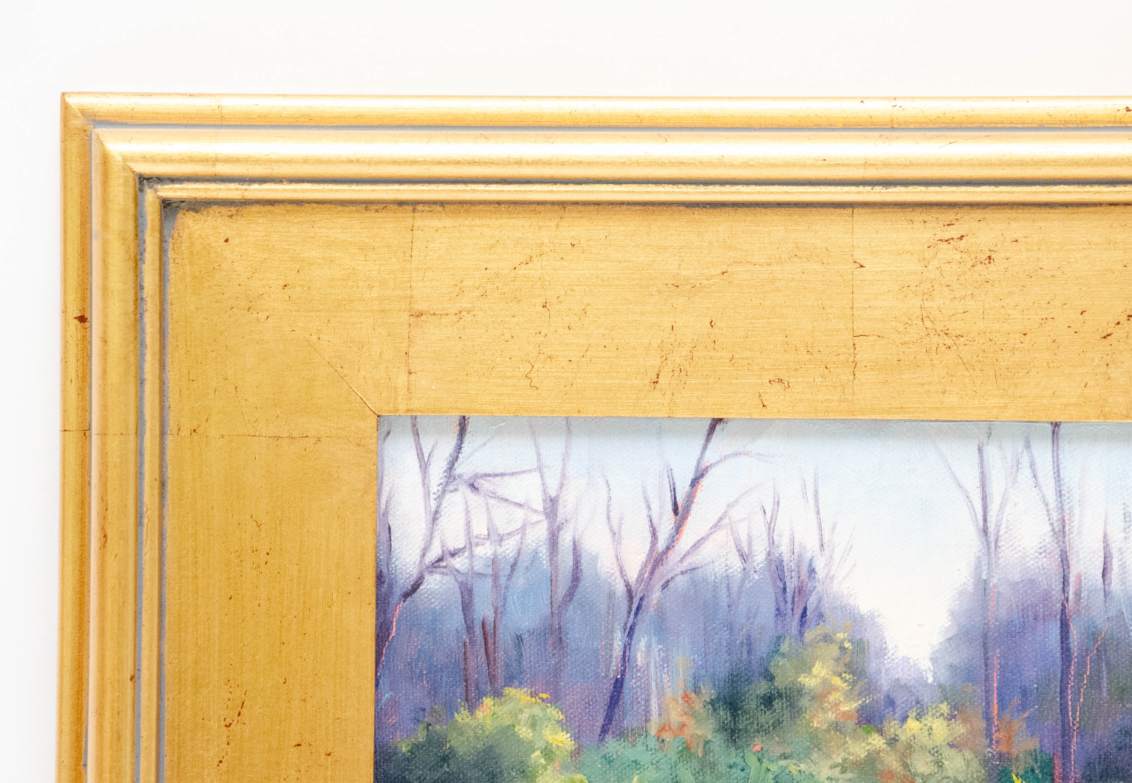 M. J. Weber Winter Landscape Oil Painting