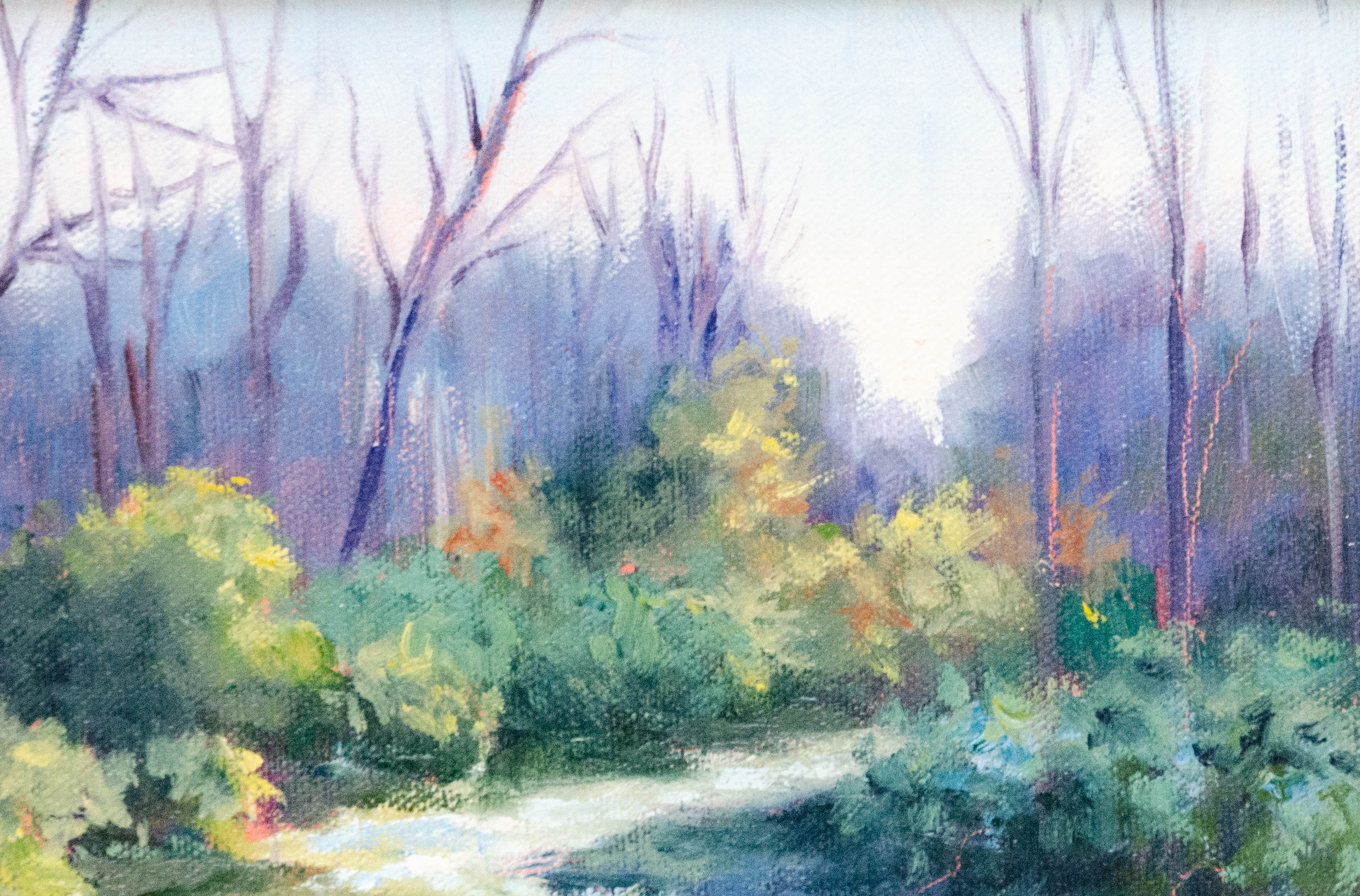 M. J. Weber Winter Landscape Oil Painting