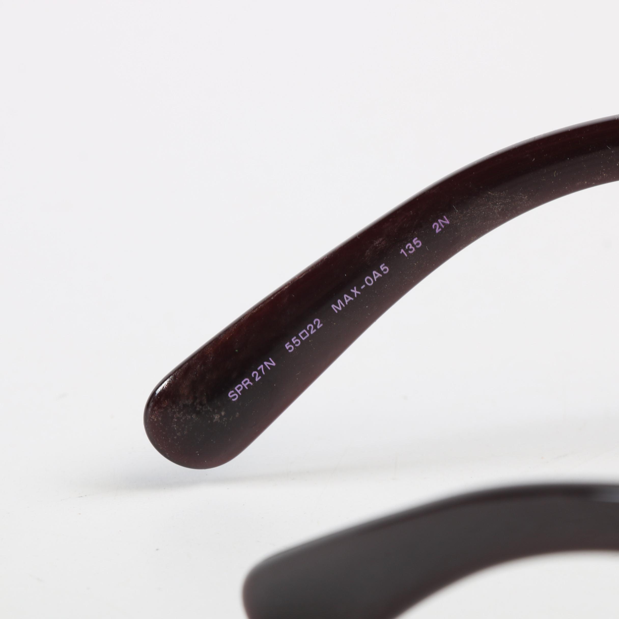 Prada SPR27N Baroque Round Sunglasses in Red and Black