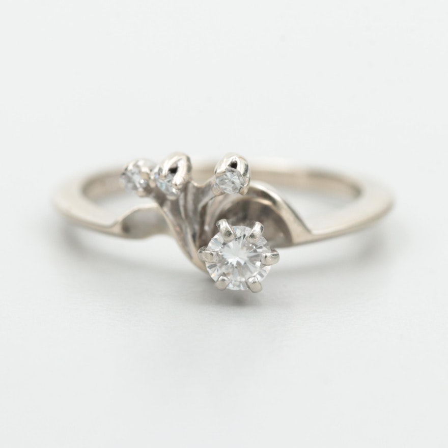 14K White Gold Diamond Ring