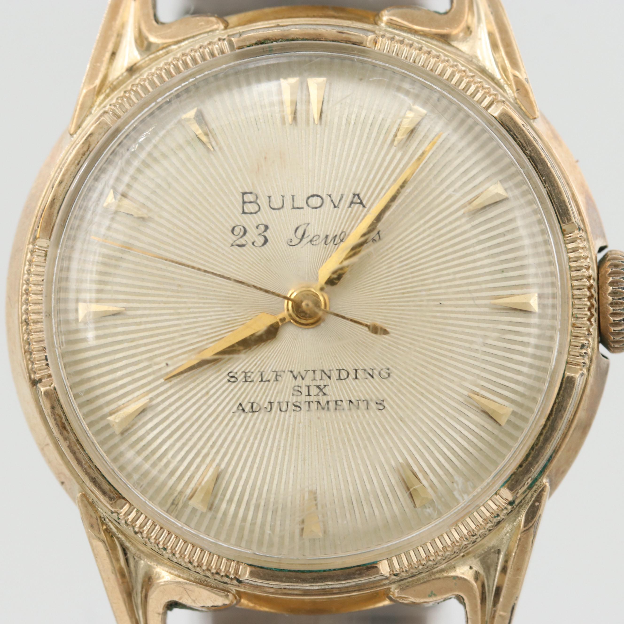 Vintage Bulova Rolled Gold Plate and Stainless Steel Automatic Watch, 1955