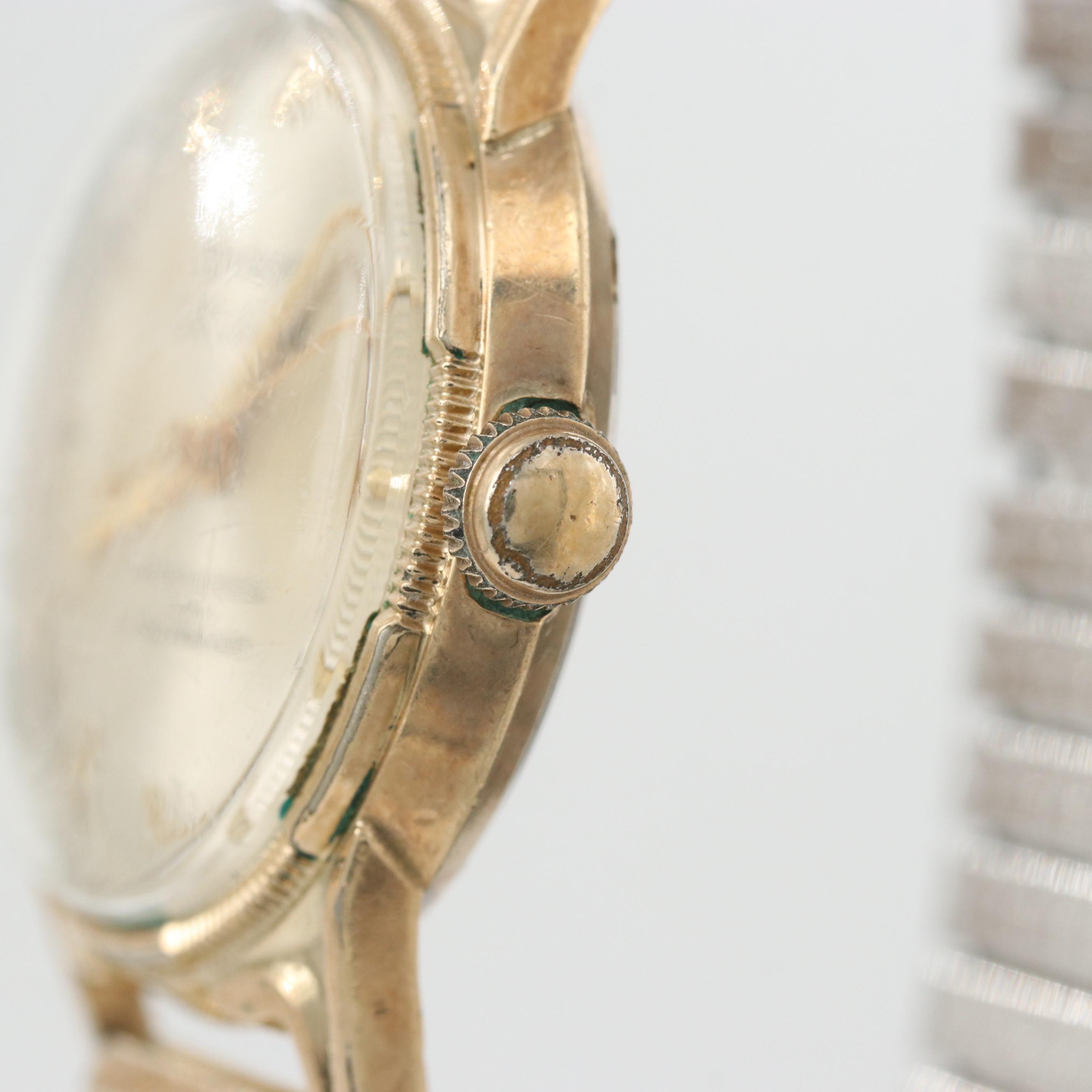 Vintage Bulova Rolled Gold Plate and Stainless Steel Automatic Watch, 1955