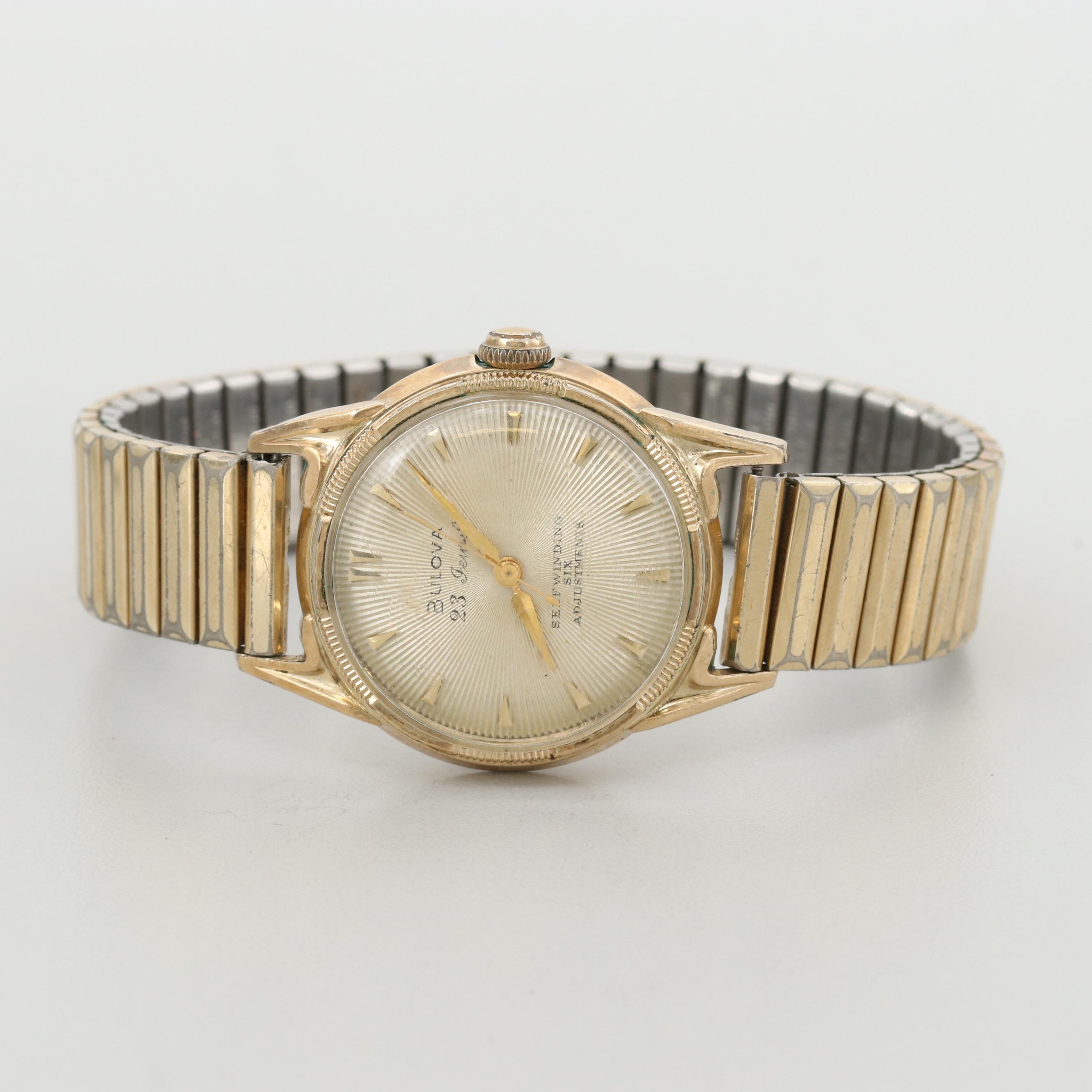 Vintage Bulova Rolled Gold Plate and Stainless Steel Automatic Watch, 1955