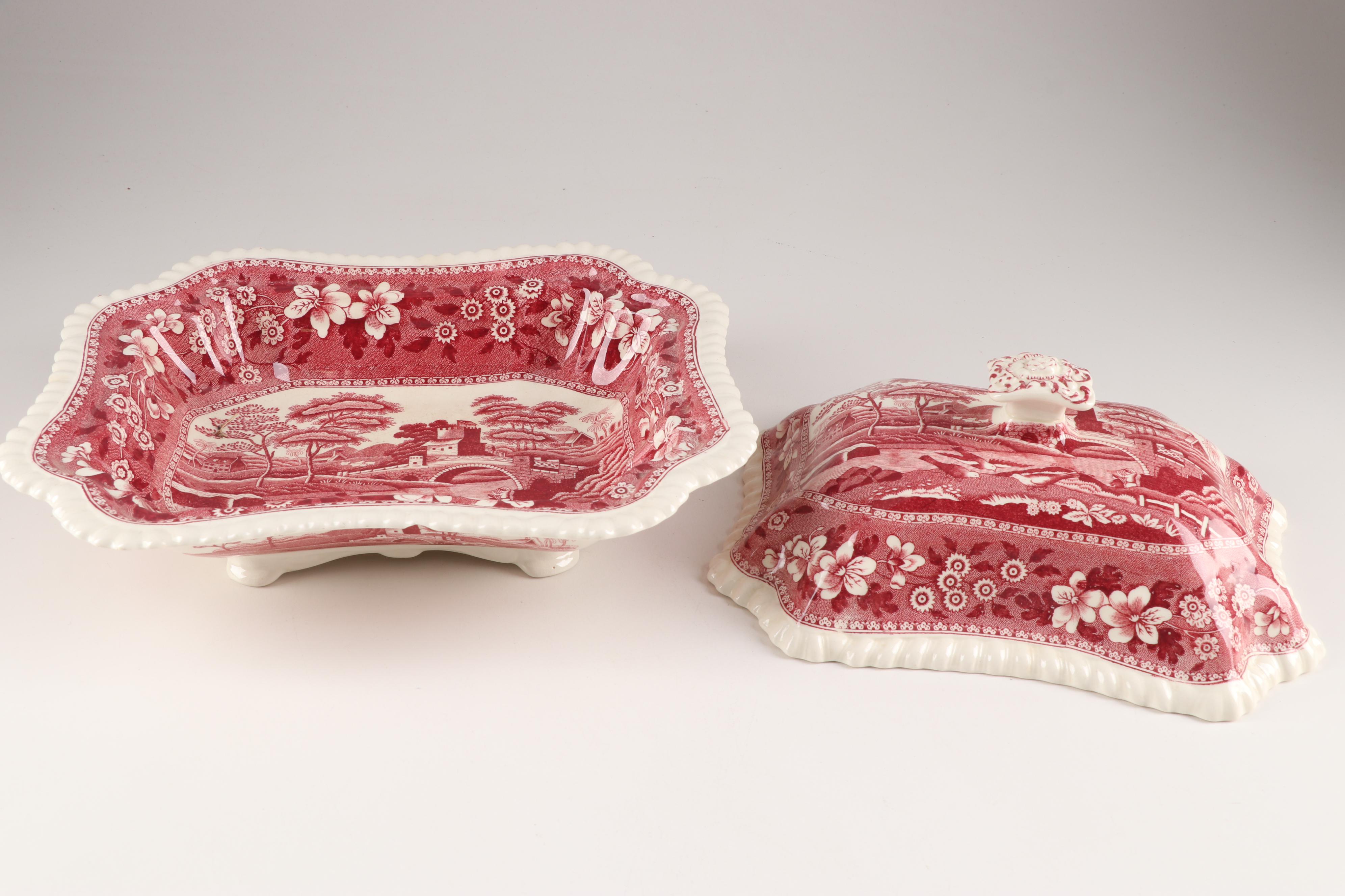 Spode "Tower Pink" Earthenware Serveware