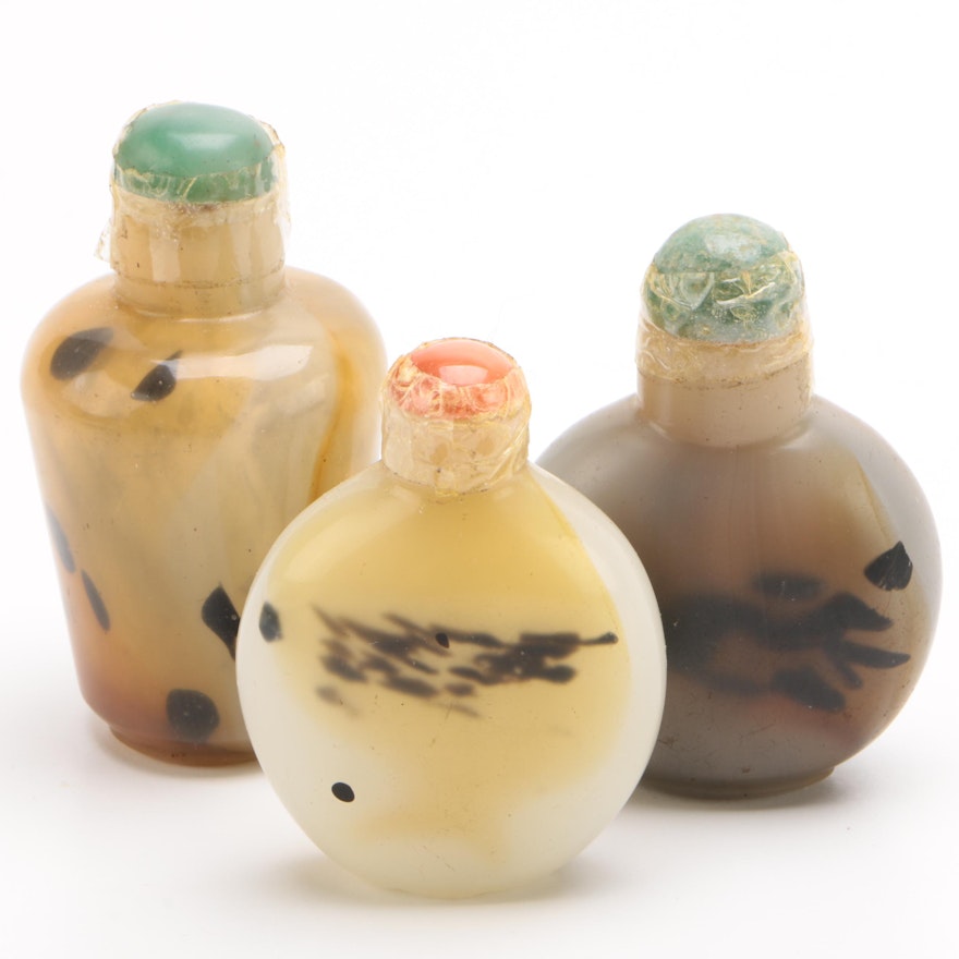 Chinese Glass and Agate Snuff Bottles