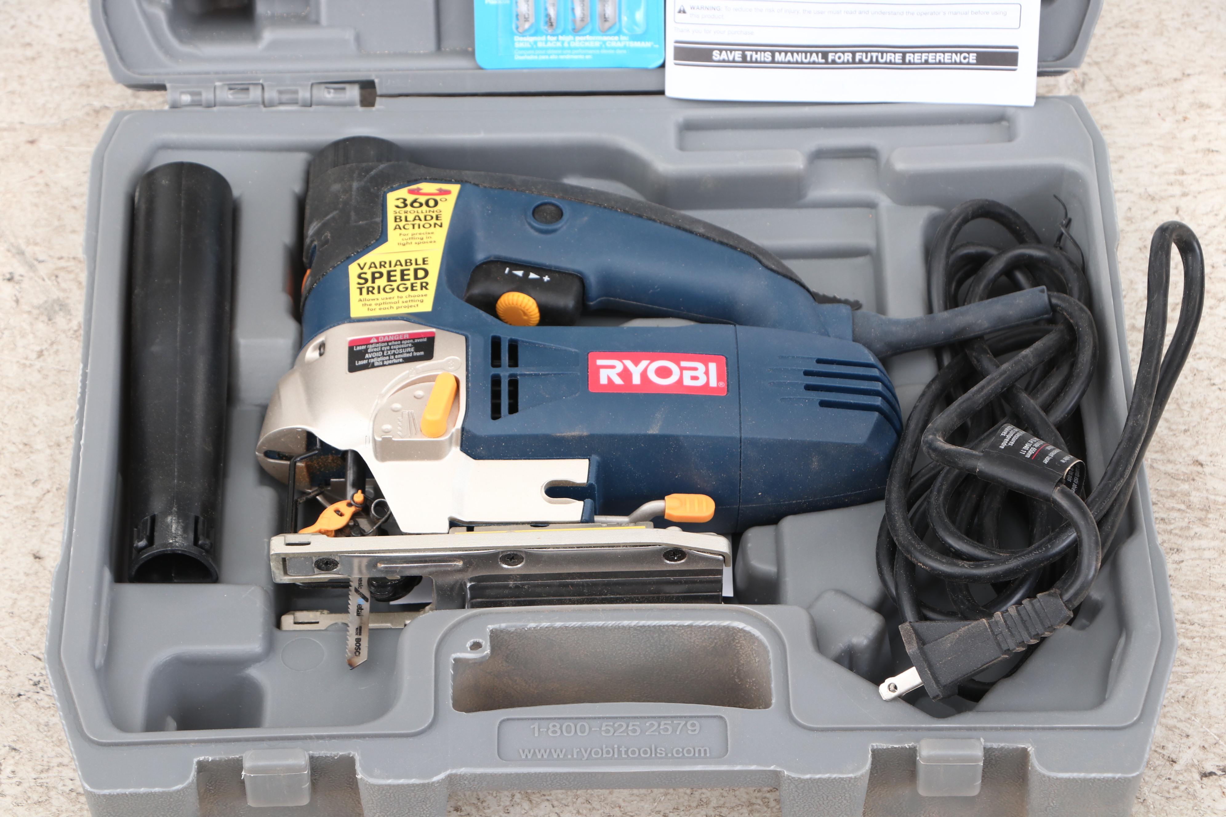 Ryobi Jig Saws, Sawzall, Drill, Flashlight, and Royal Pro Series Hand Vac