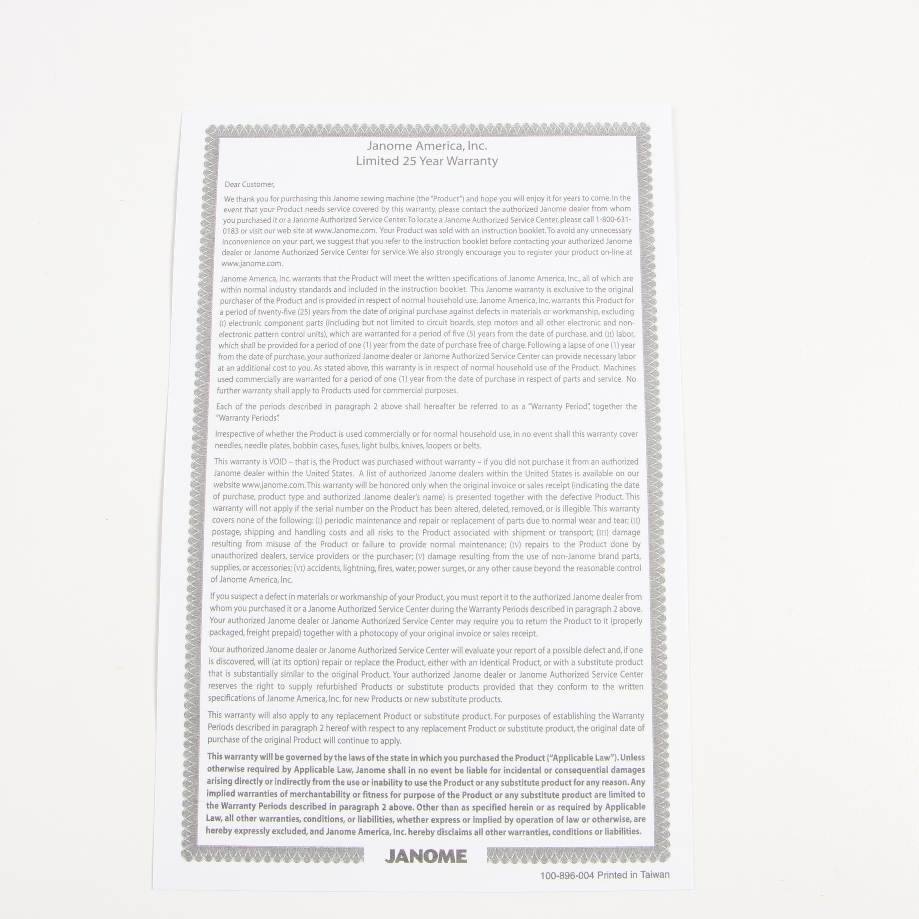 Janome New Home Model 811 Sewing Machine