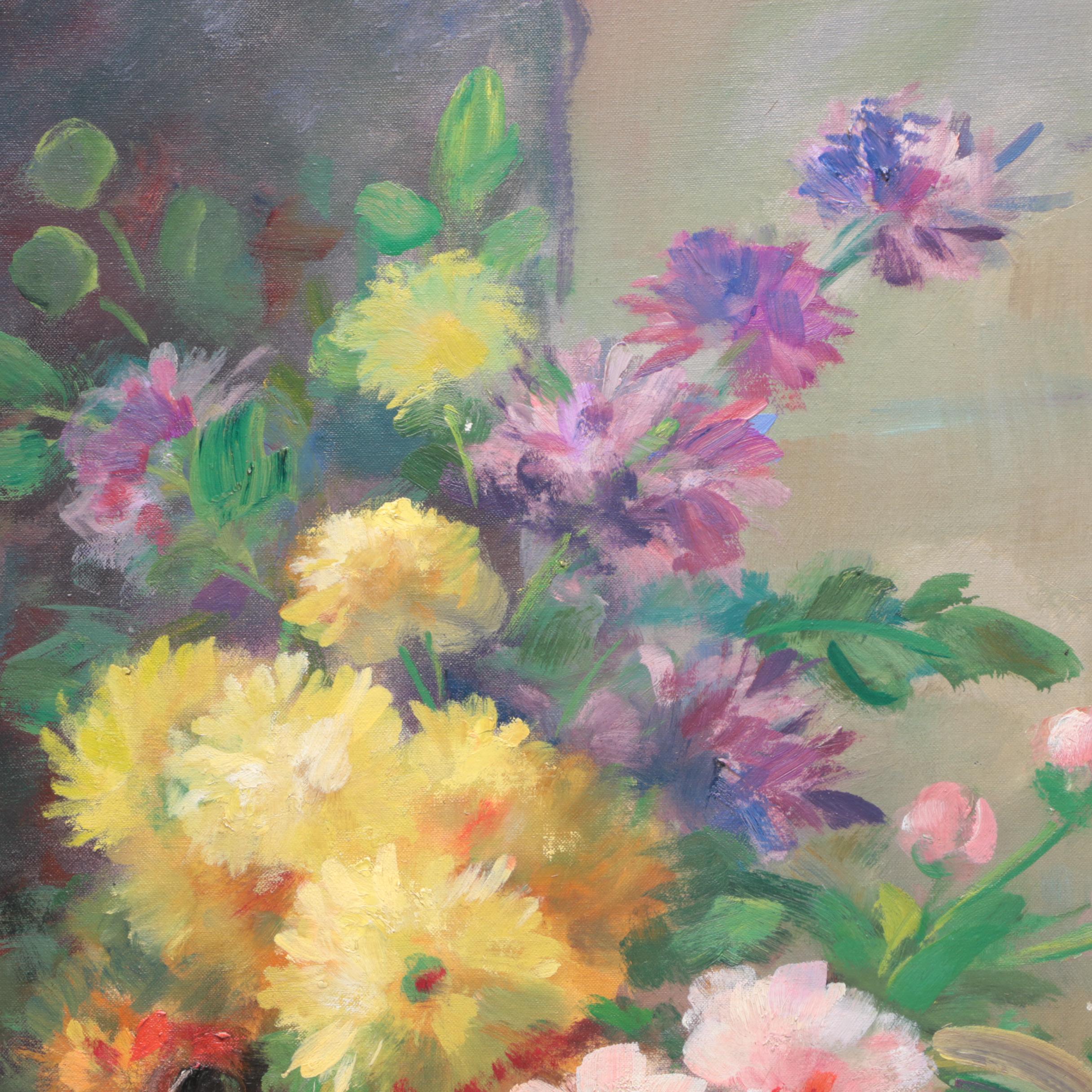 Kenneth Ozier Floral Still Life Oil Painting