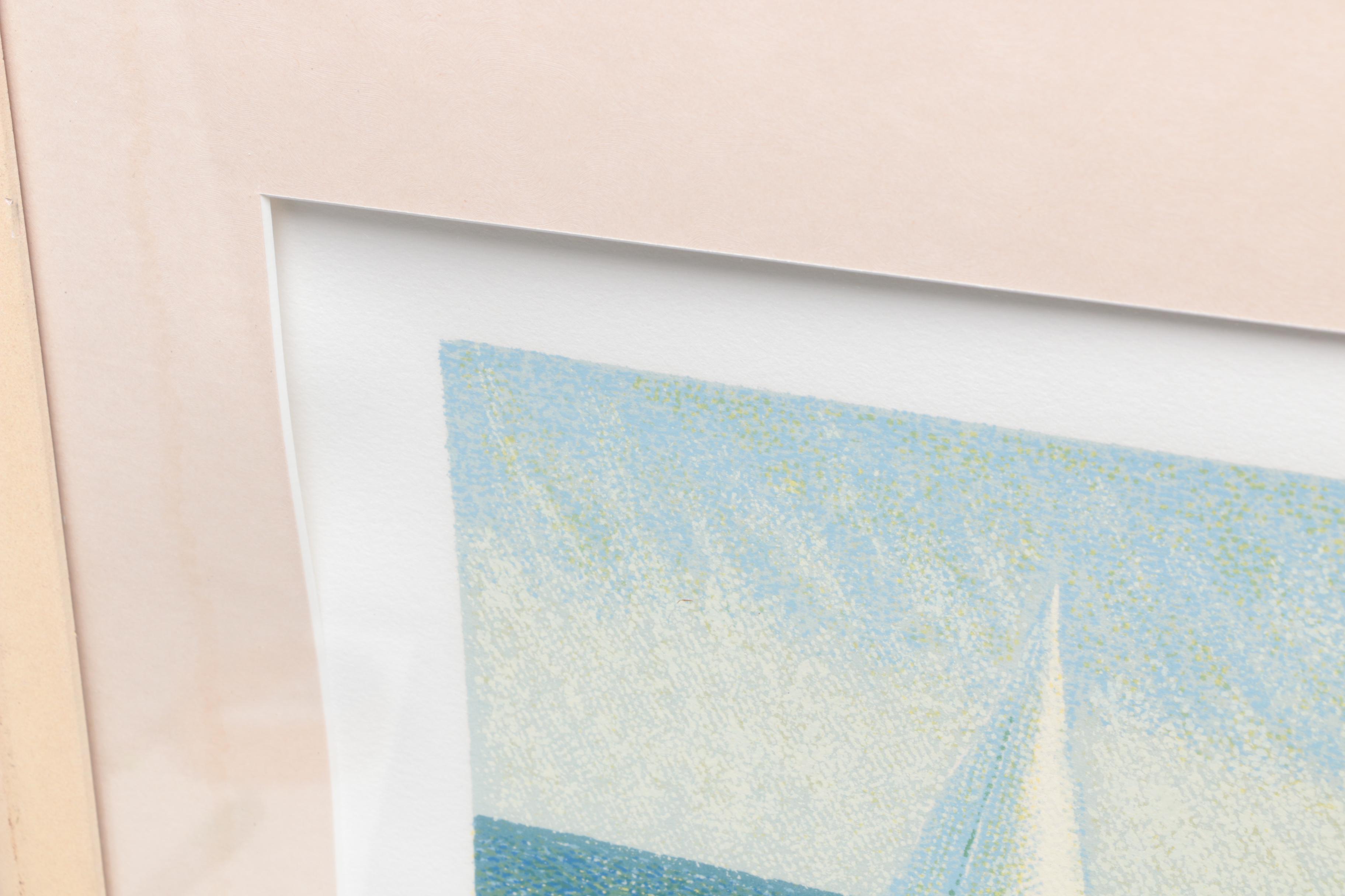 V. Tabor Color Lithograph "The Beautiful Sea"