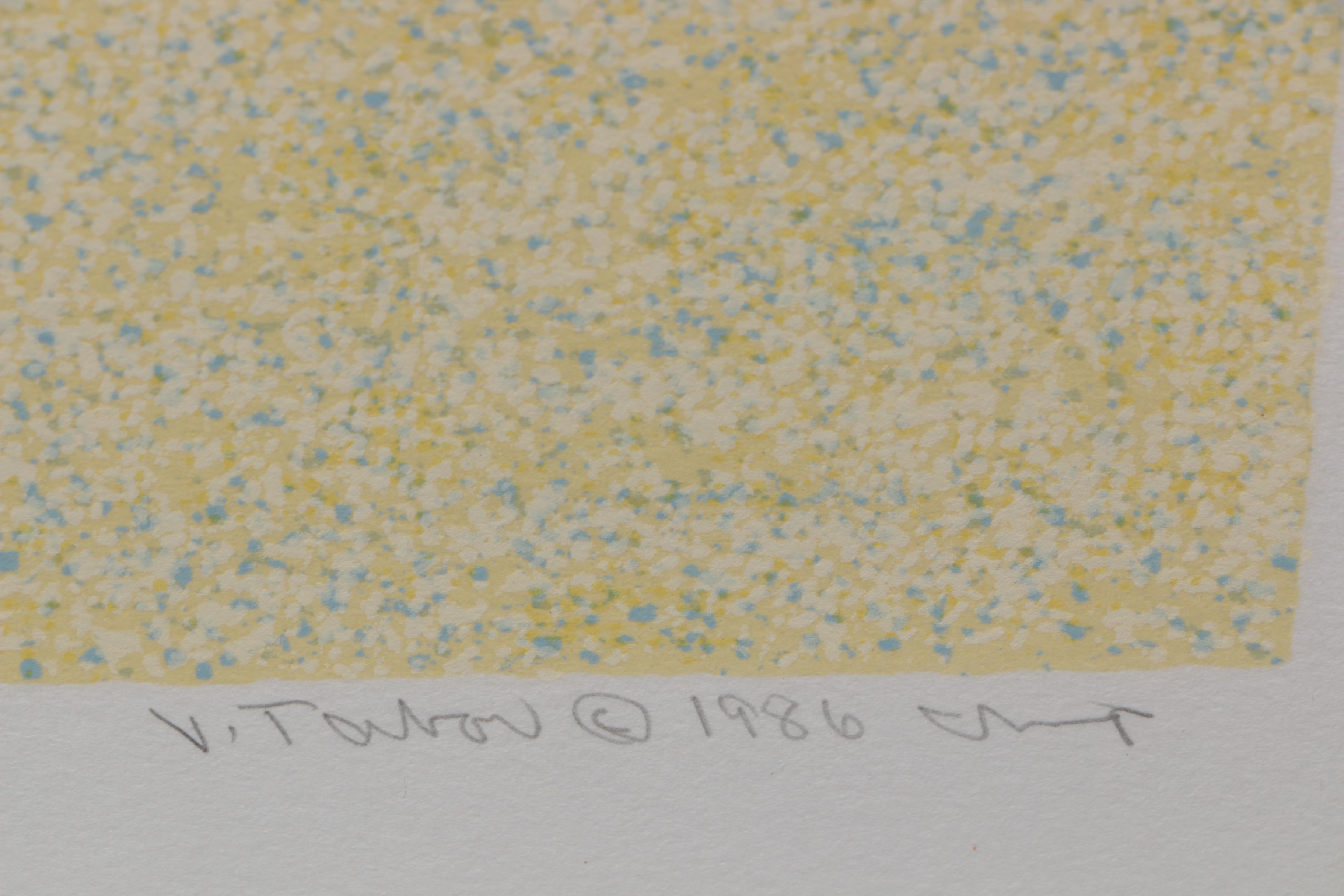 V. Tabor Color Lithograph "The Beautiful Sea"