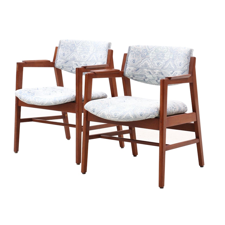 Pair of Danish Modern Teak Arm Chairs, Mid-20th Century