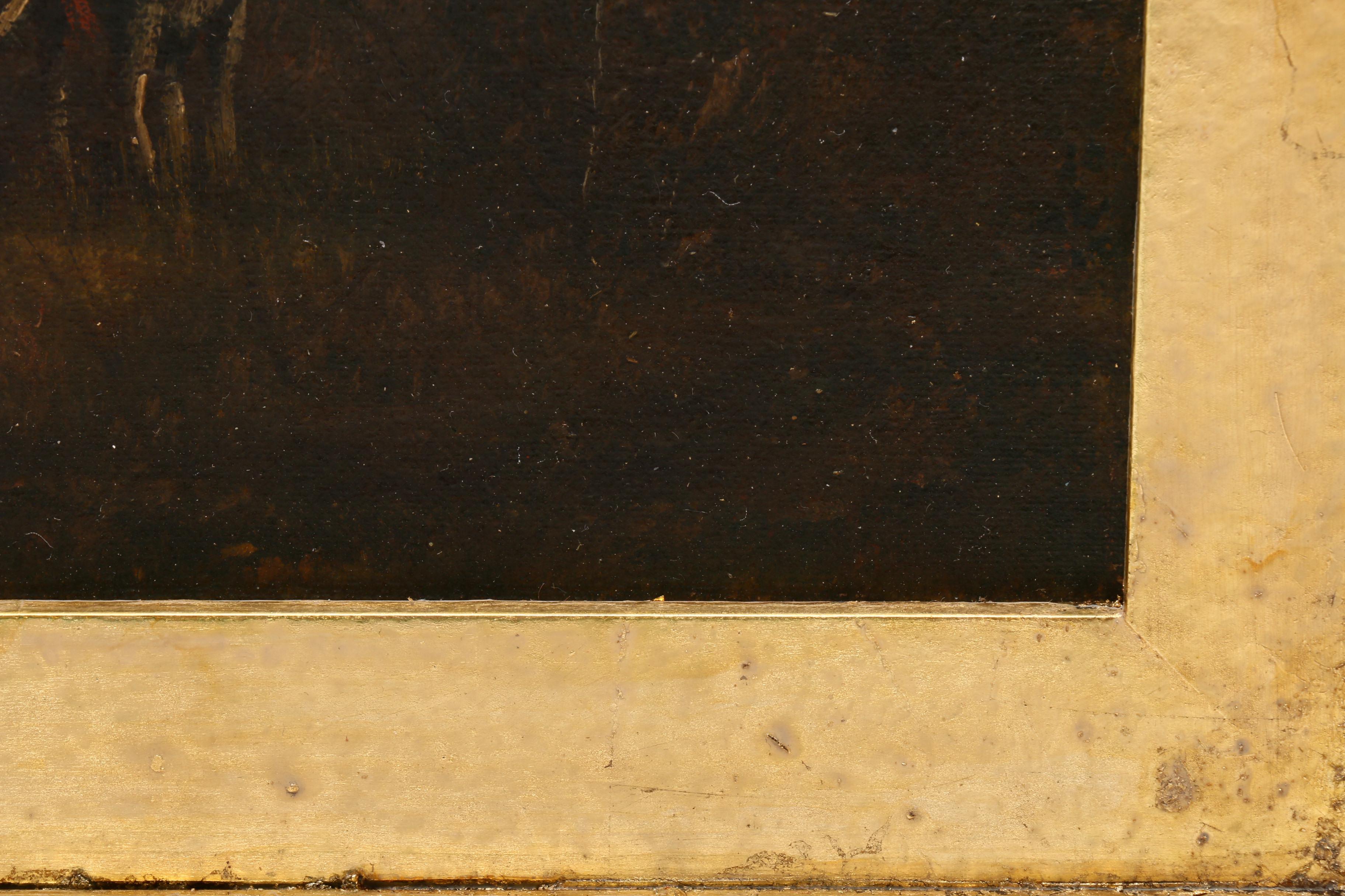 Jacques Durant Oil Painting of Pastoral Scene with Cattle