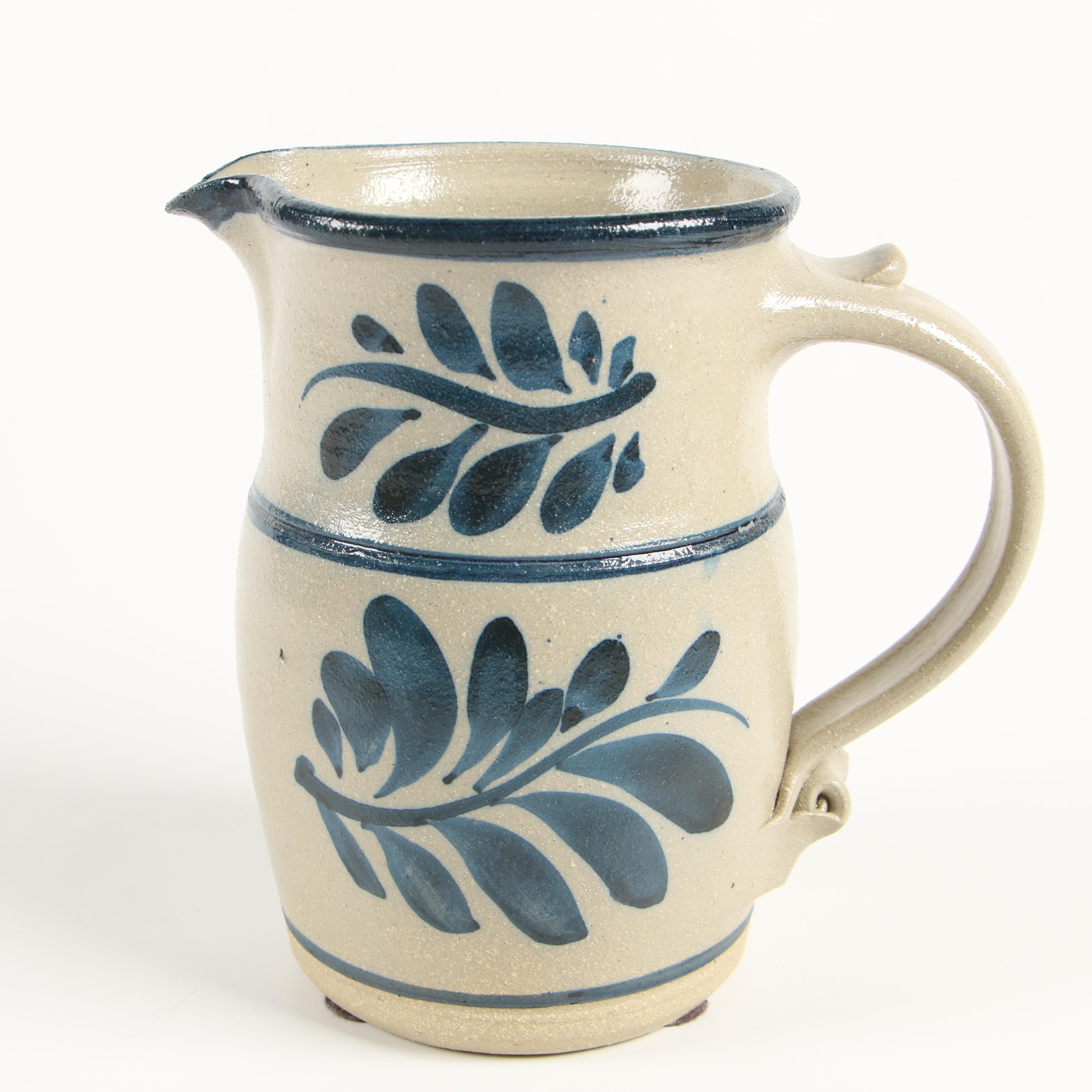 Olde Charleston, Cedar Swamp, and Other Salt Glazed Stoneware Pitchers