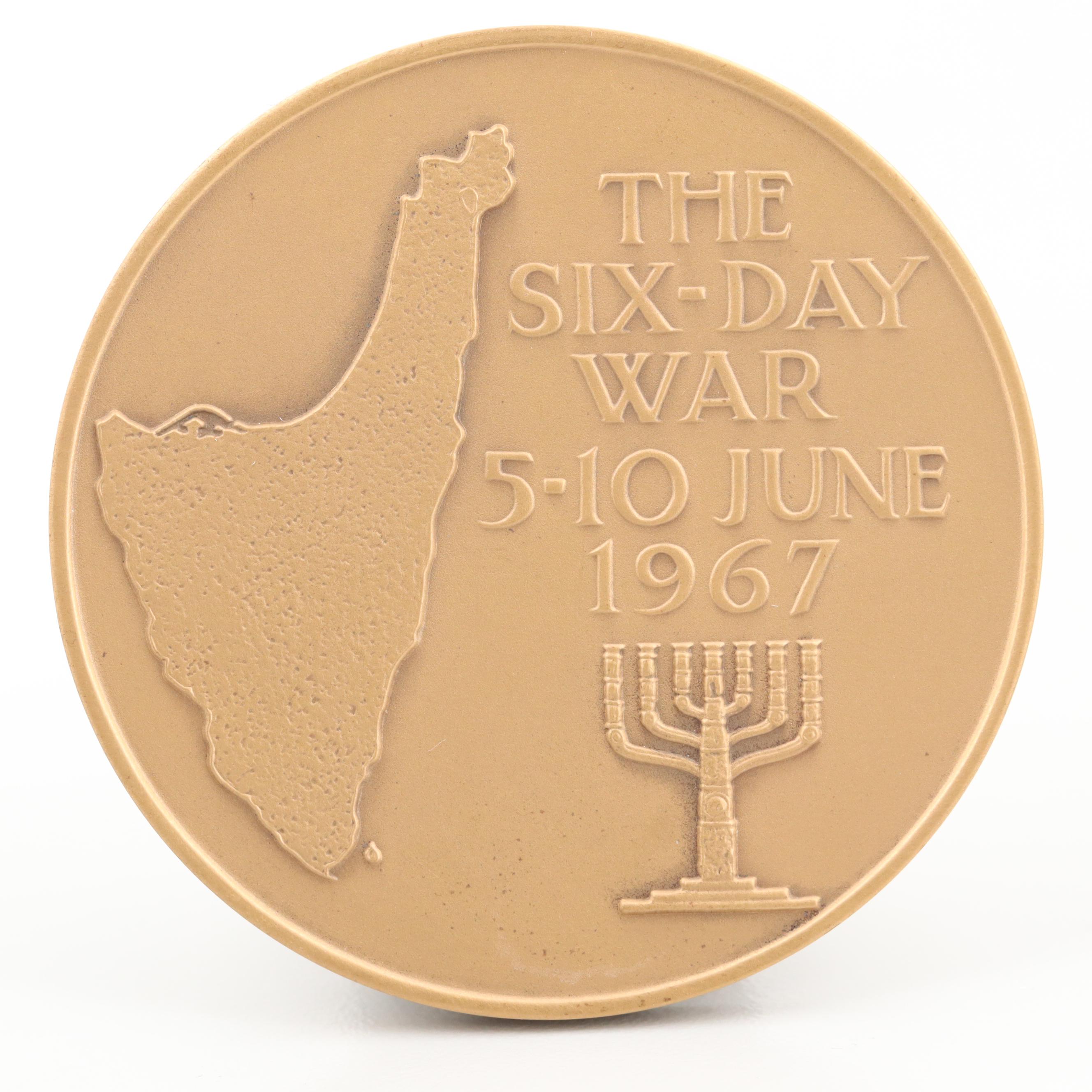 Six-Day War Commemorative Israeli Bronze Medal From 1967