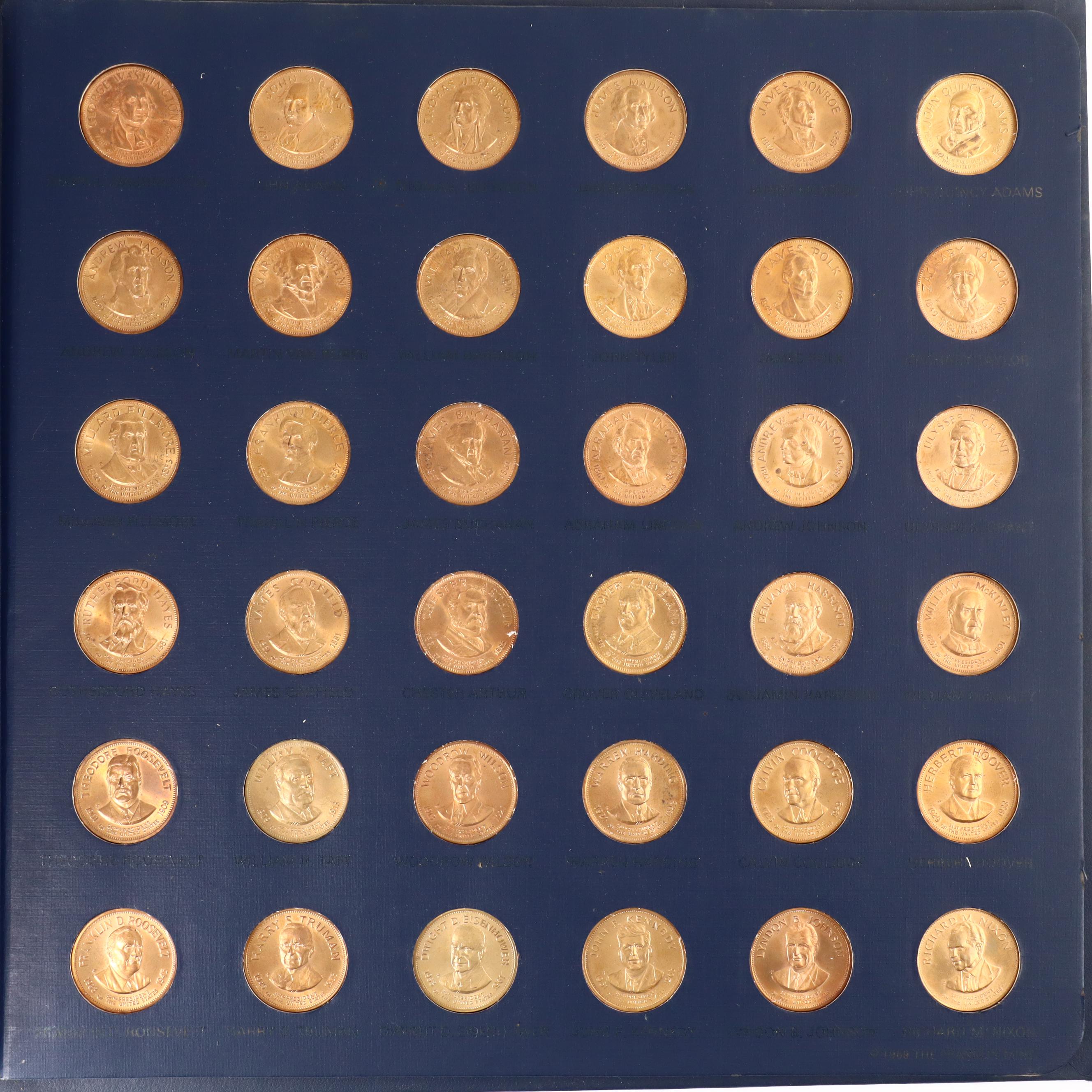 Franklin Mint Presidential Hall of Fame Medal Collection