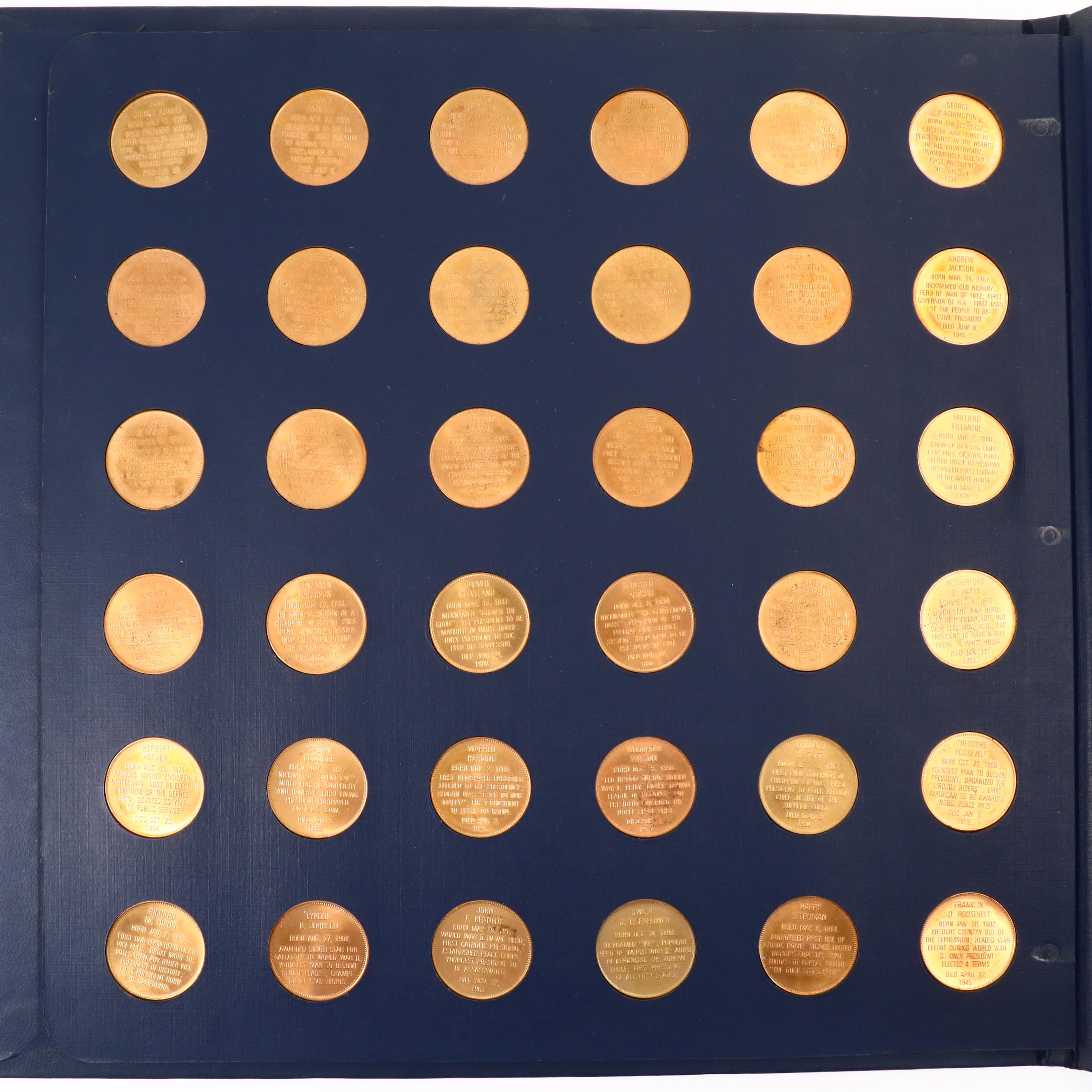 Franklin Mint Presidential Hall of Fame Medal Collection
