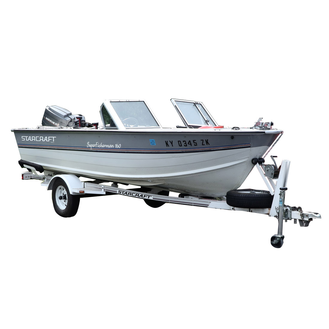 1990 16' Starcraft SuperFisherman with 60 HP Meriner Motor and Trailer
