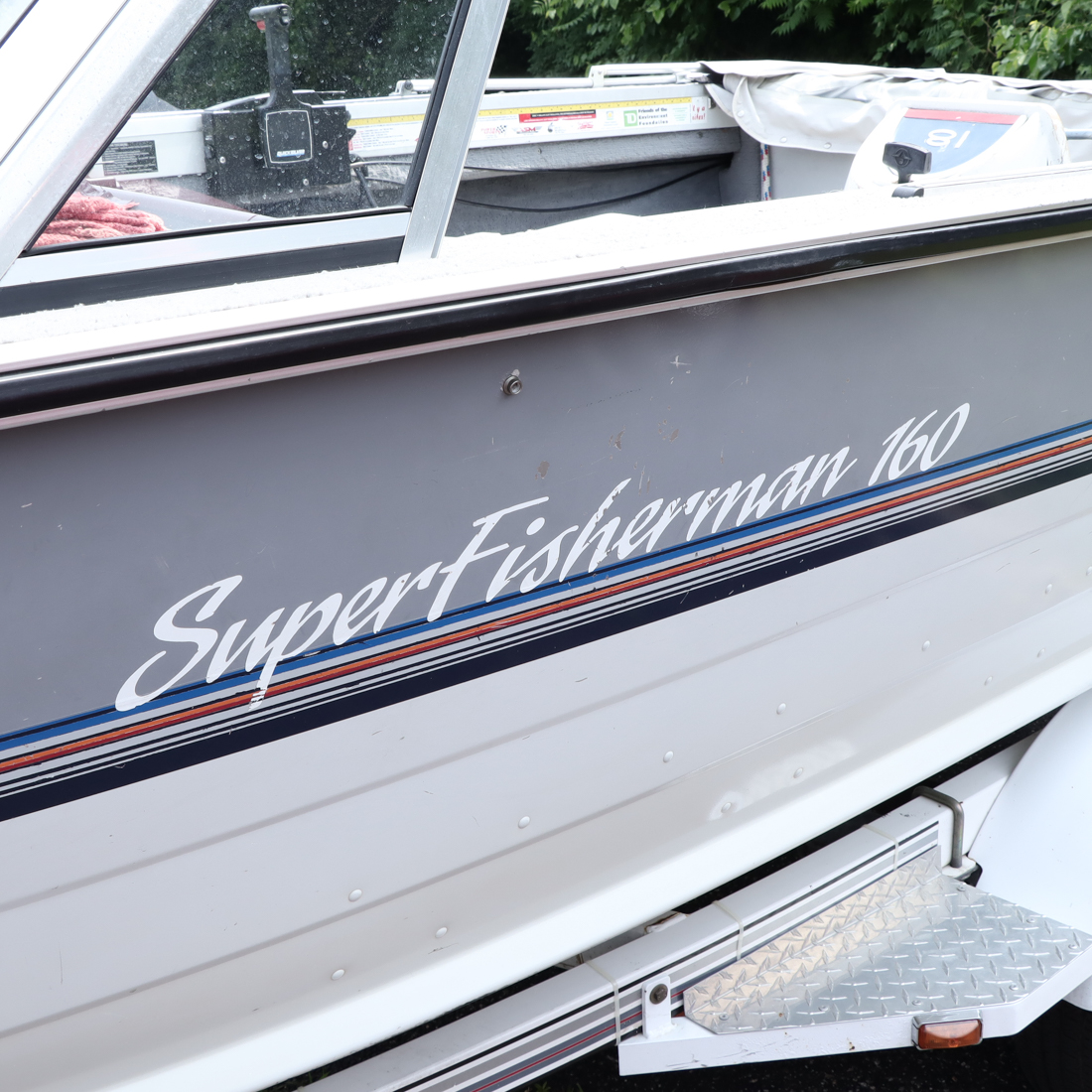 1990 16' Starcraft SuperFisherman with 60 HP Meriner Motor and Trailer