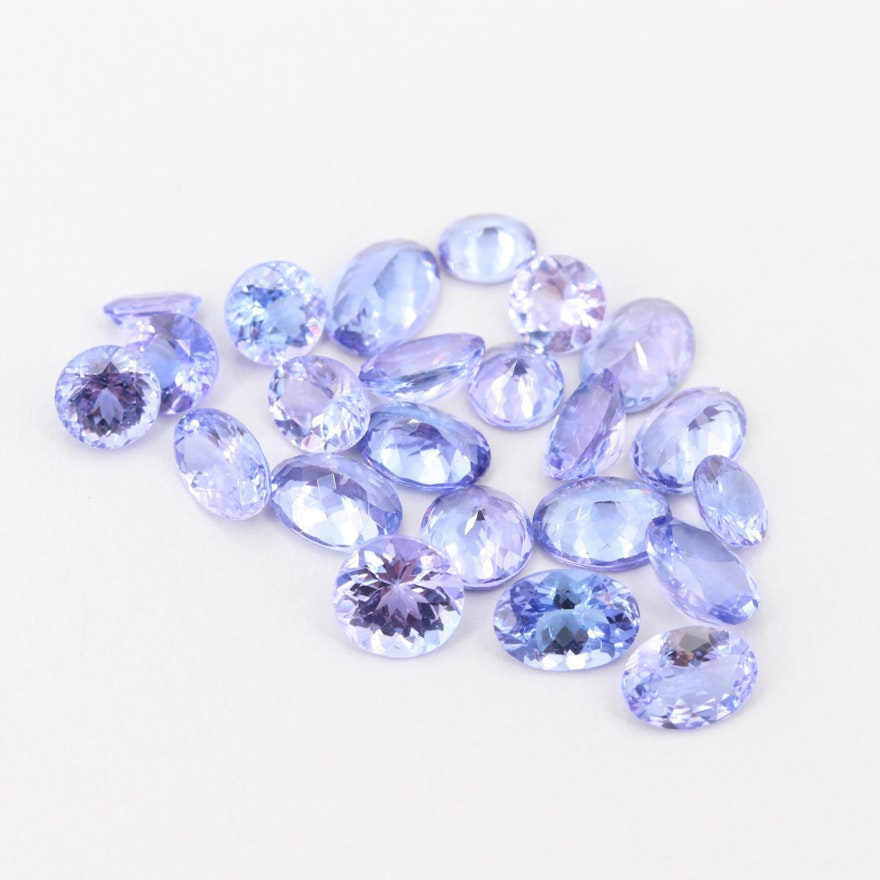 Loose 16.39 CTW Tanzanite Gemstones